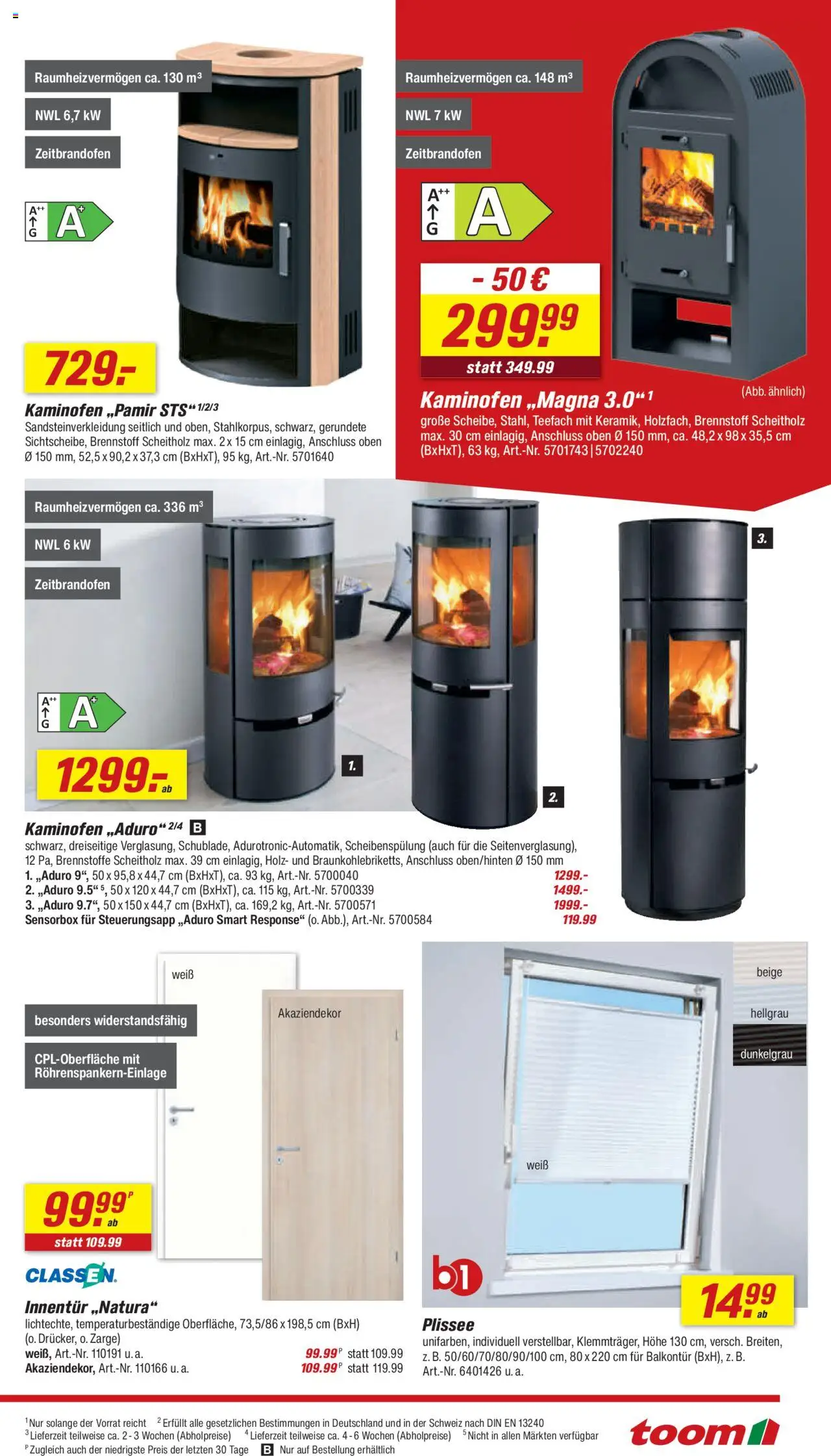 Toom Baumarkt Prospekt 	 - gültig ab dem 23.08.2025 | Seite: 11 | Produkte: Kaminofen