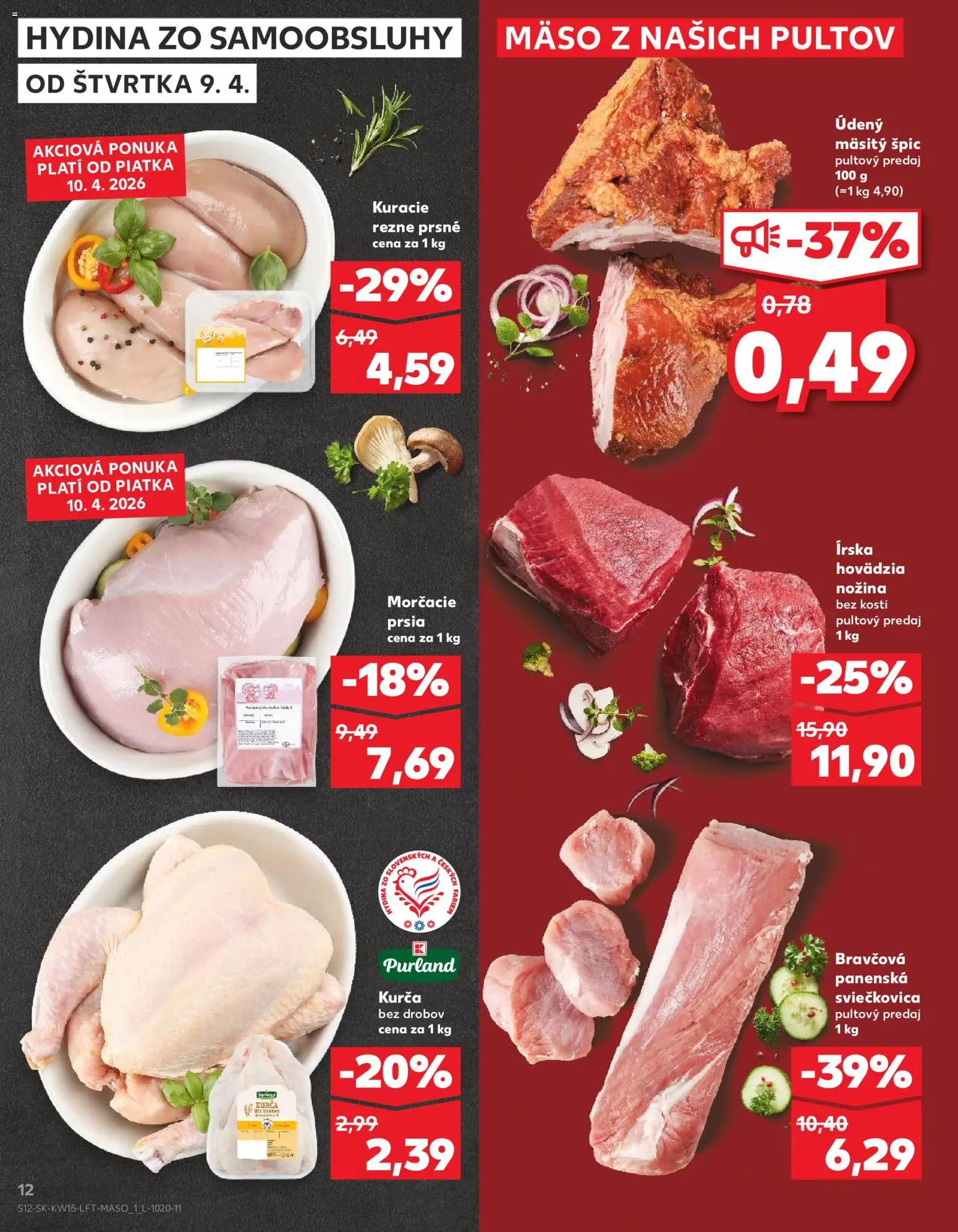 Kaufland SK akciós ujság - amely érvényes a következő dátumtól: 09.04.2026 | Oldal: 12