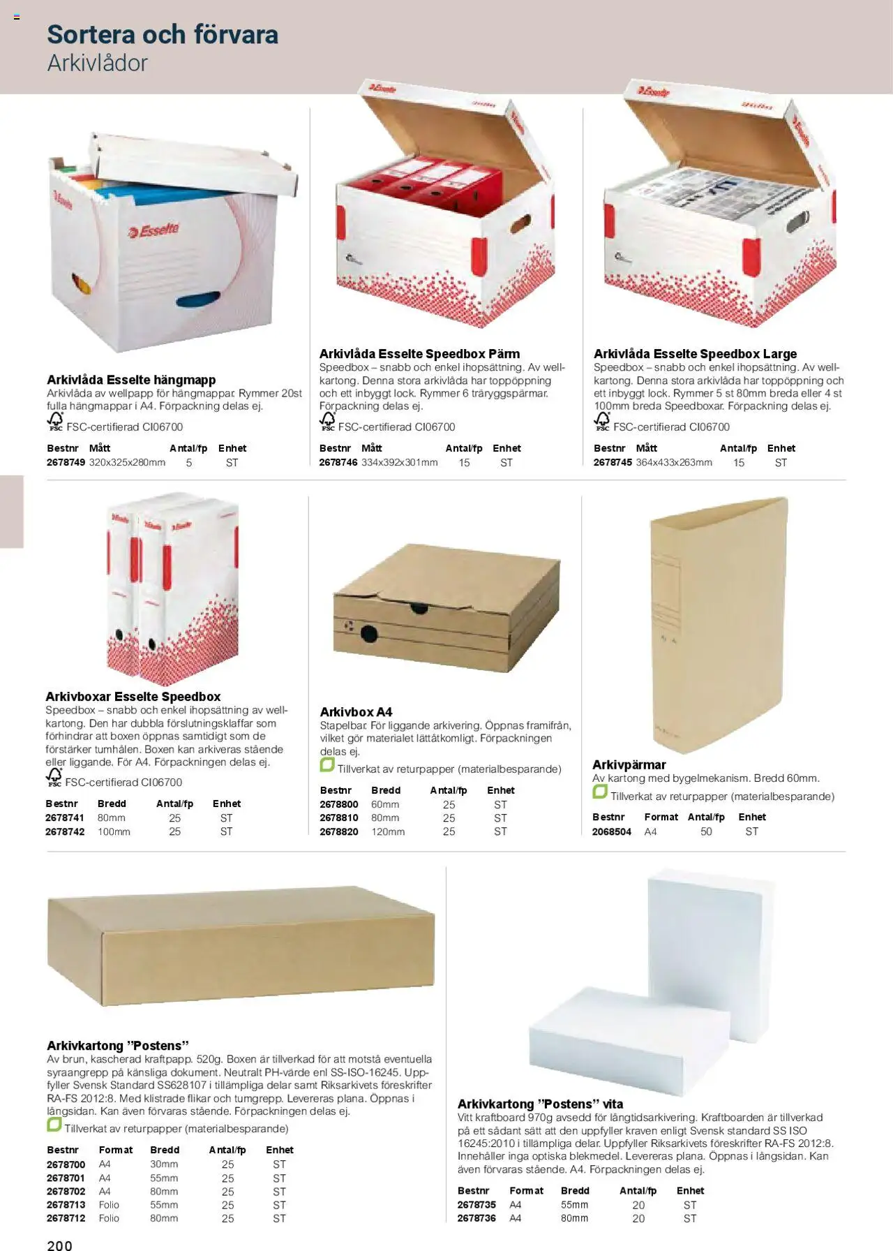 Office Depot reklamblad aktuell från 01.02.2025 | Sida: 202 | Produkter: Wellpapp, Kartong, Pärm