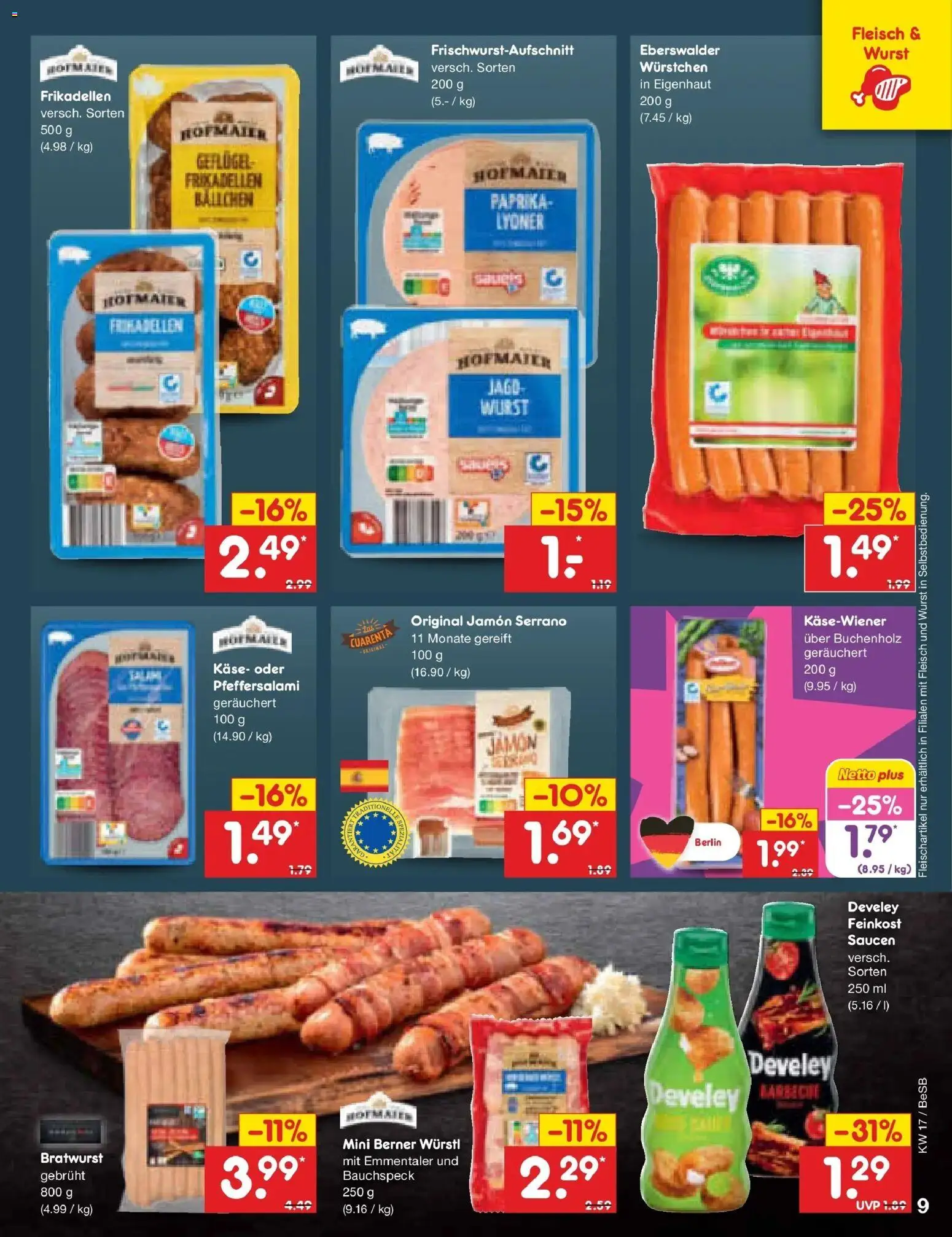 Netto Marken-Discount Prospekt Kremmen	 – gültig ab 20.04.2026 | Seite: 11 | Produkte: Würstl, Bratwurst, Paprika, Wurst