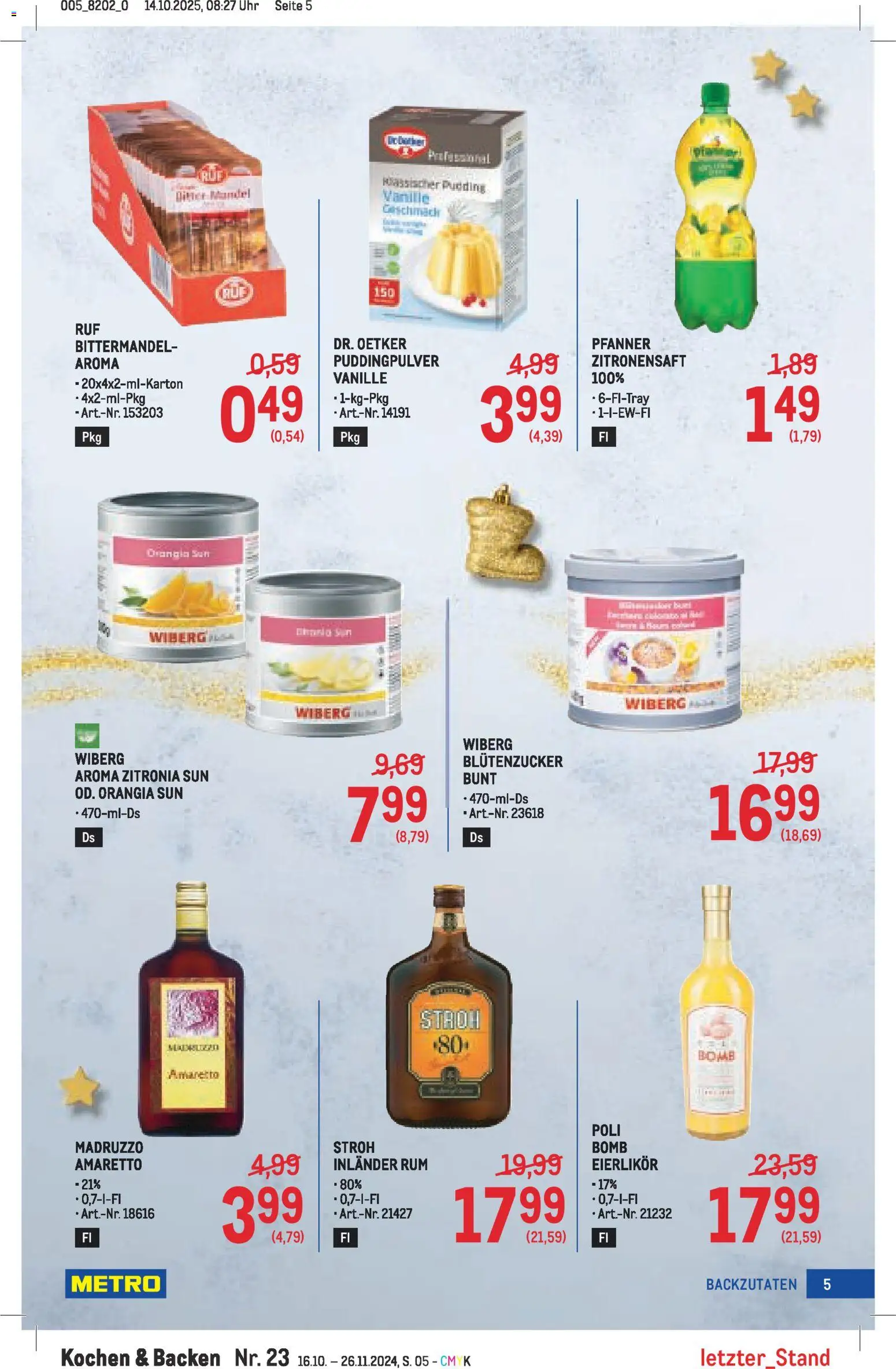 Metro Backen Spezial gültig ab 30.10.2025 | Seite: 5 | Produkte: Uhr