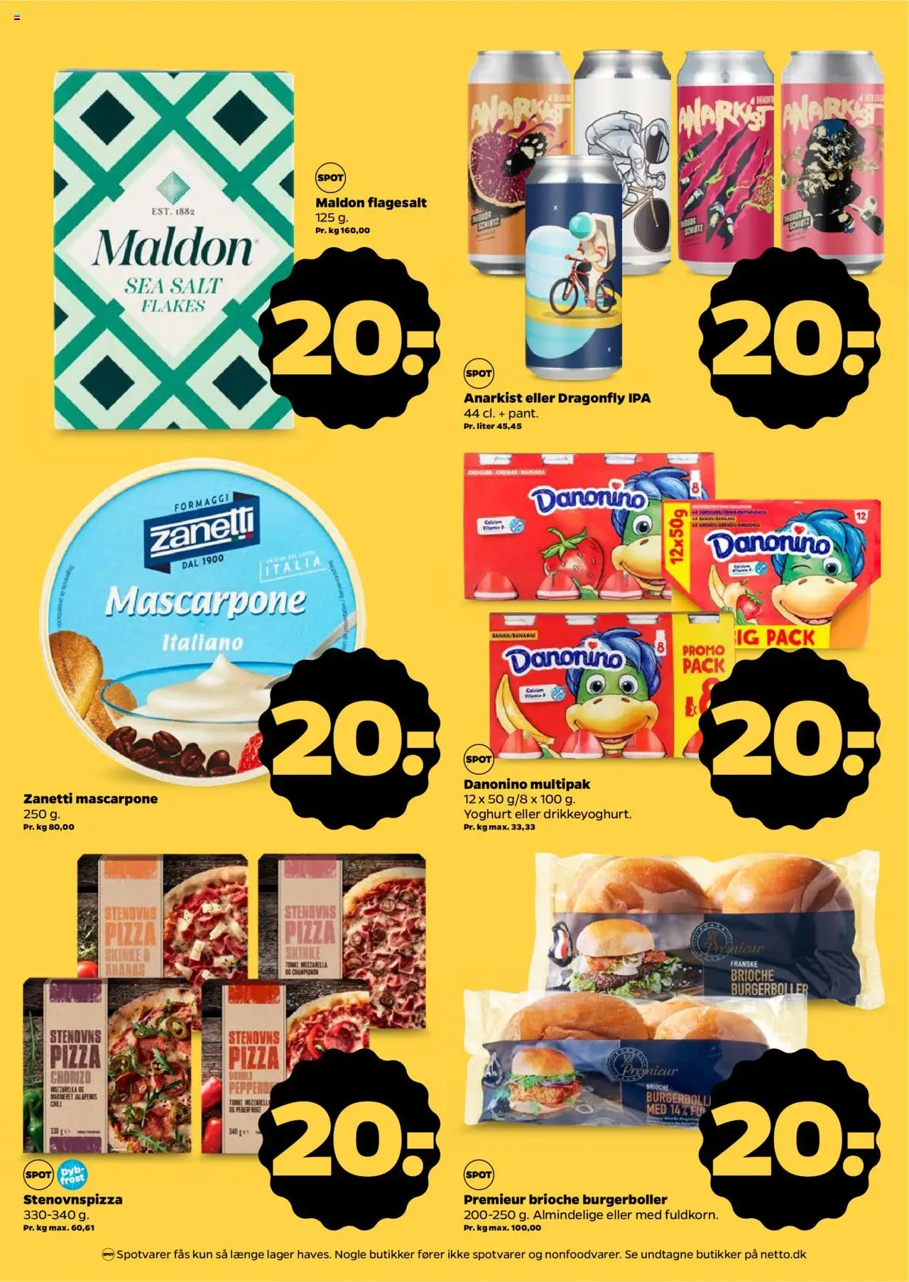 Netto Tilbudsavis gyldig fra 23.08.2025 | Side: 4 | Produkter: Yoghurt, Skinke, Pizza, Burgerboller