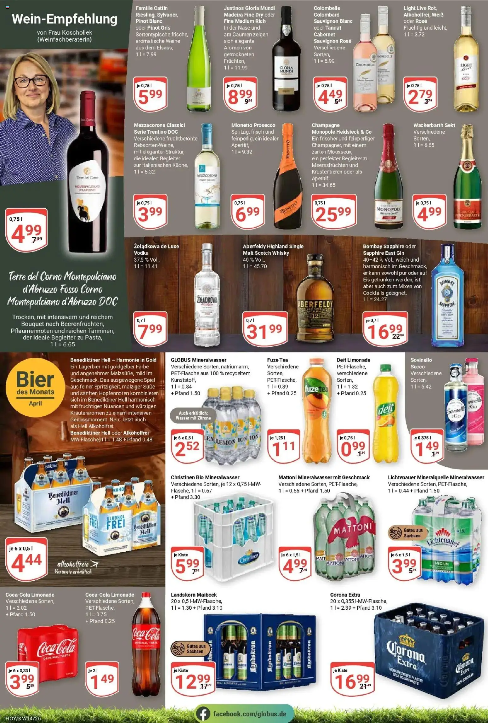 Globus prospekt Hoyerswerda	 – gültig ab 30.03.2026 | Seite: 19 | Produkte: Spiel, Cola, Limonade, Prosecco