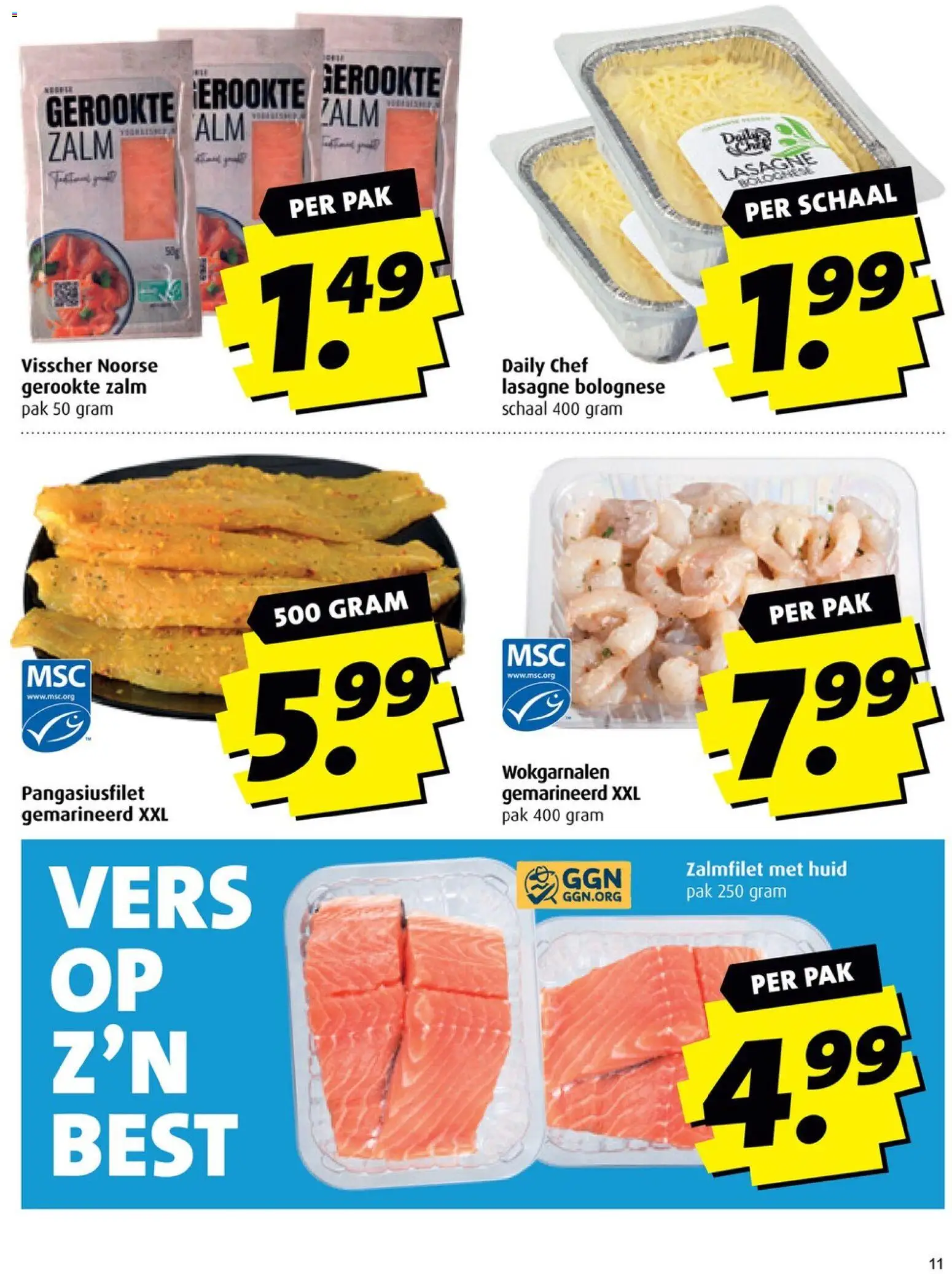 {H1} | Pagina: 11 | Producten: Schaal, Zalm, Lasagne