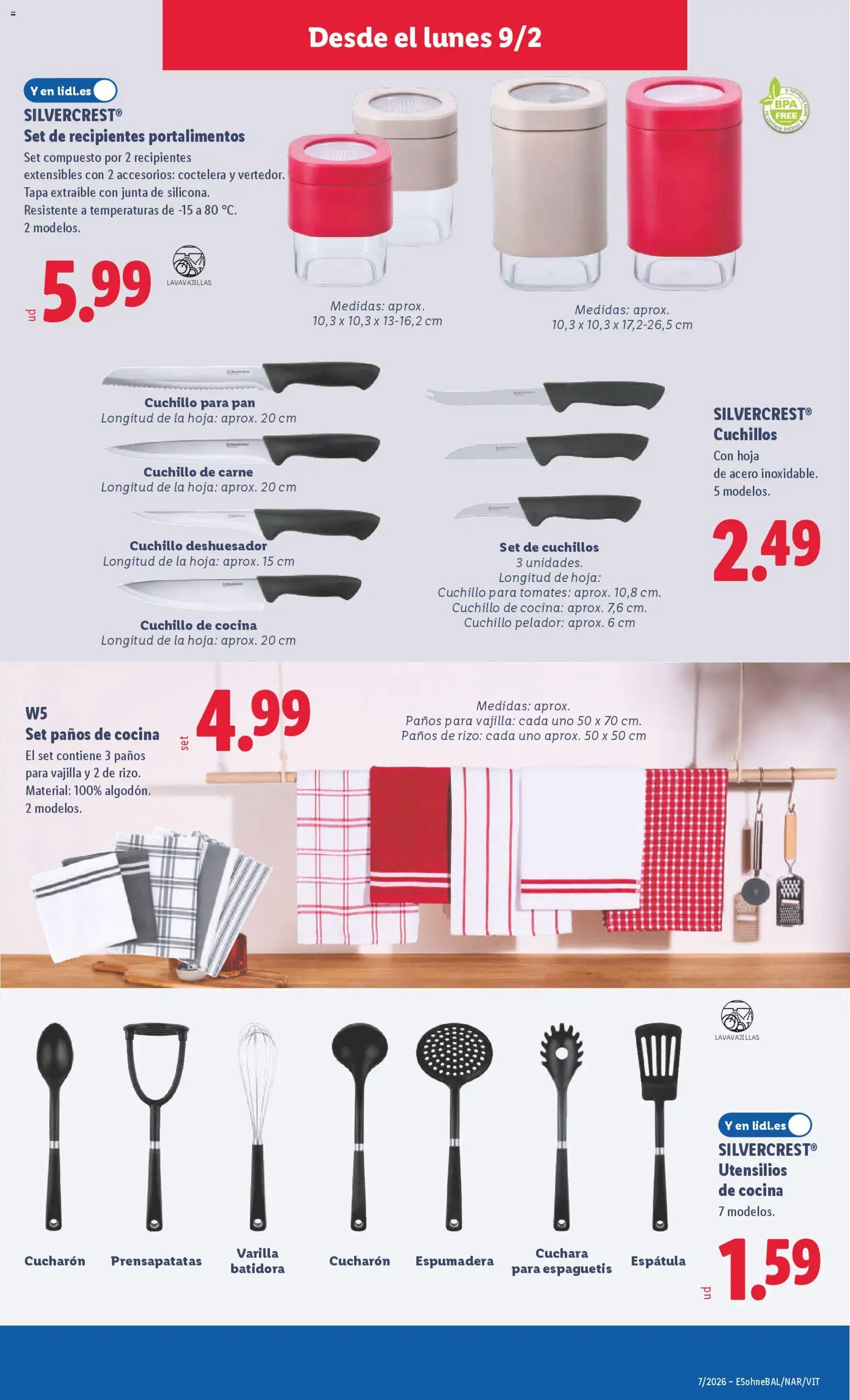 Lidl folleto de bazar │ válido desde el 09.02.2026 | Página: 9 | Productos: Tomates, Βρεφικό κρεβάτι, Cocina, Batidora