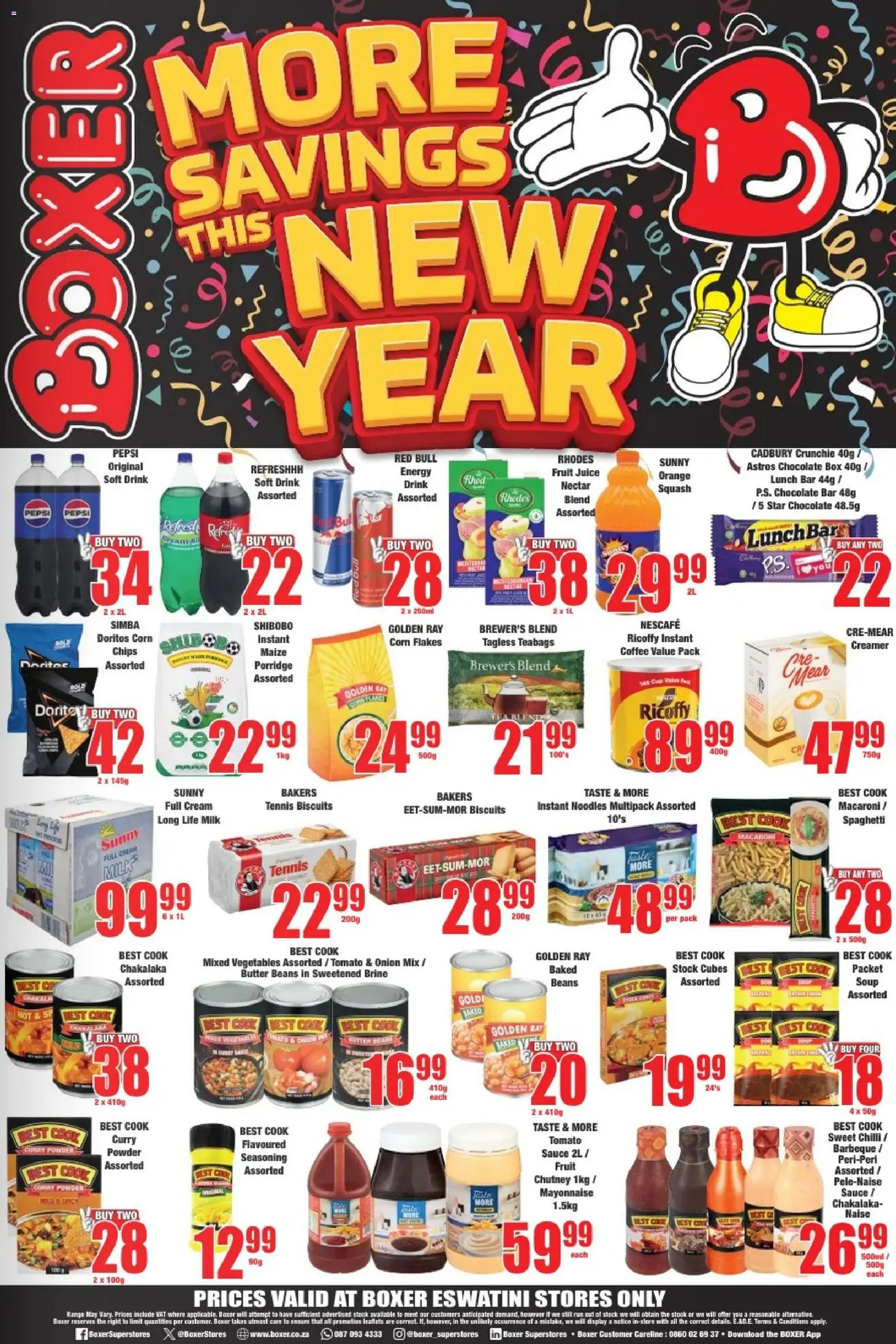 New Boxer catalogue – valid from 29.12.2025 | Page: 2 | Products: Corn, Chocolate, Juice, Curry powder