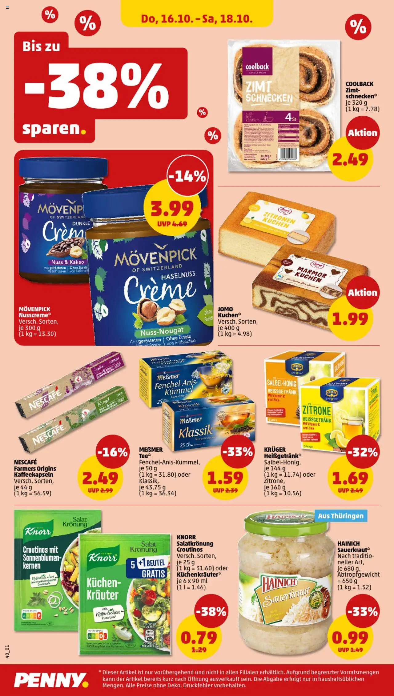 Penny Prospekt 	 – gültig ab 13.10.2025 | Seite: 44 | Produkte: Messmer, Creme, Kuchen, Zitronen