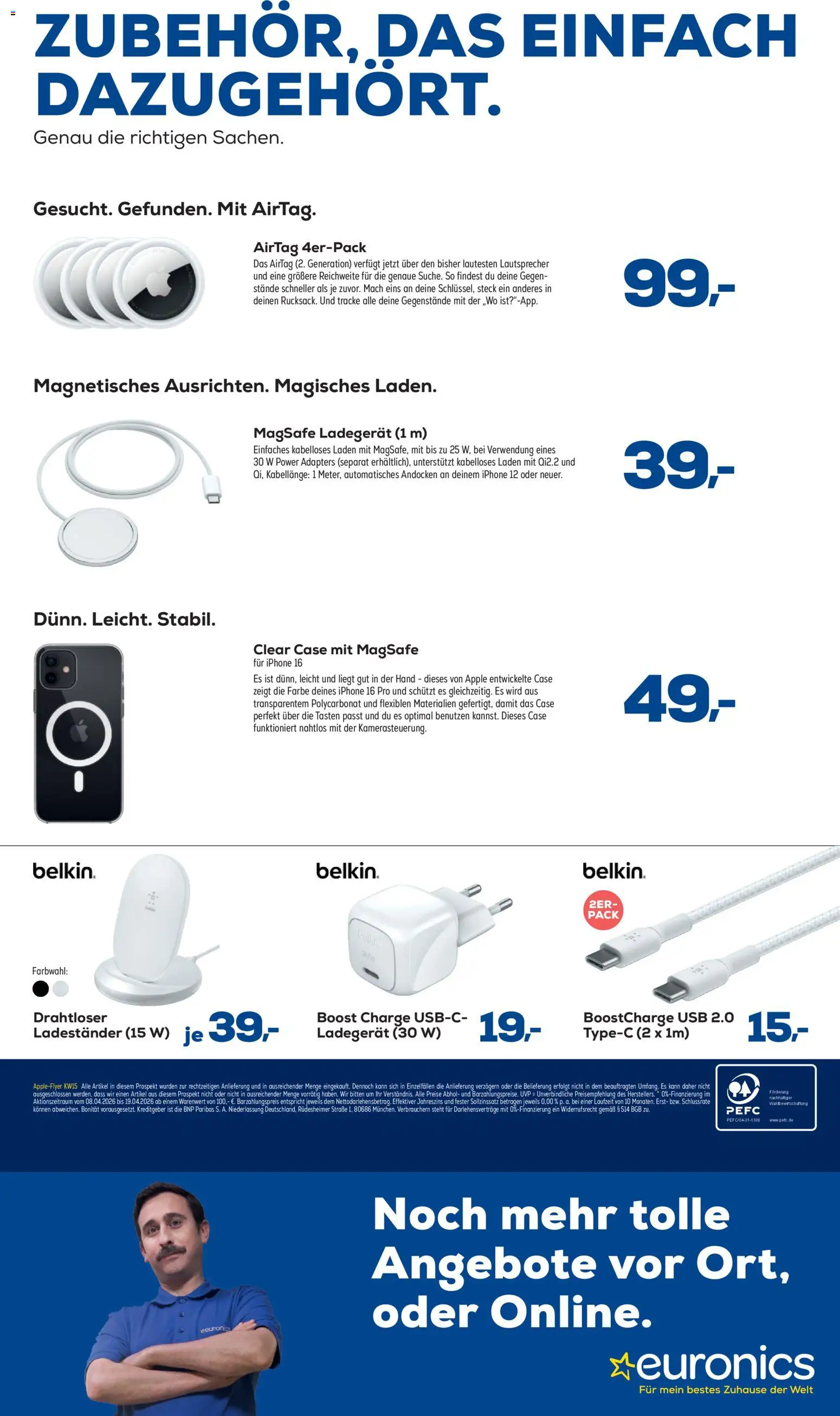 Euronics Prospekt 	 – gültig ab 08.04.2026 | Seite: 16 | Produkte: Lautsprecher, USB, Iphone, Ladegerät