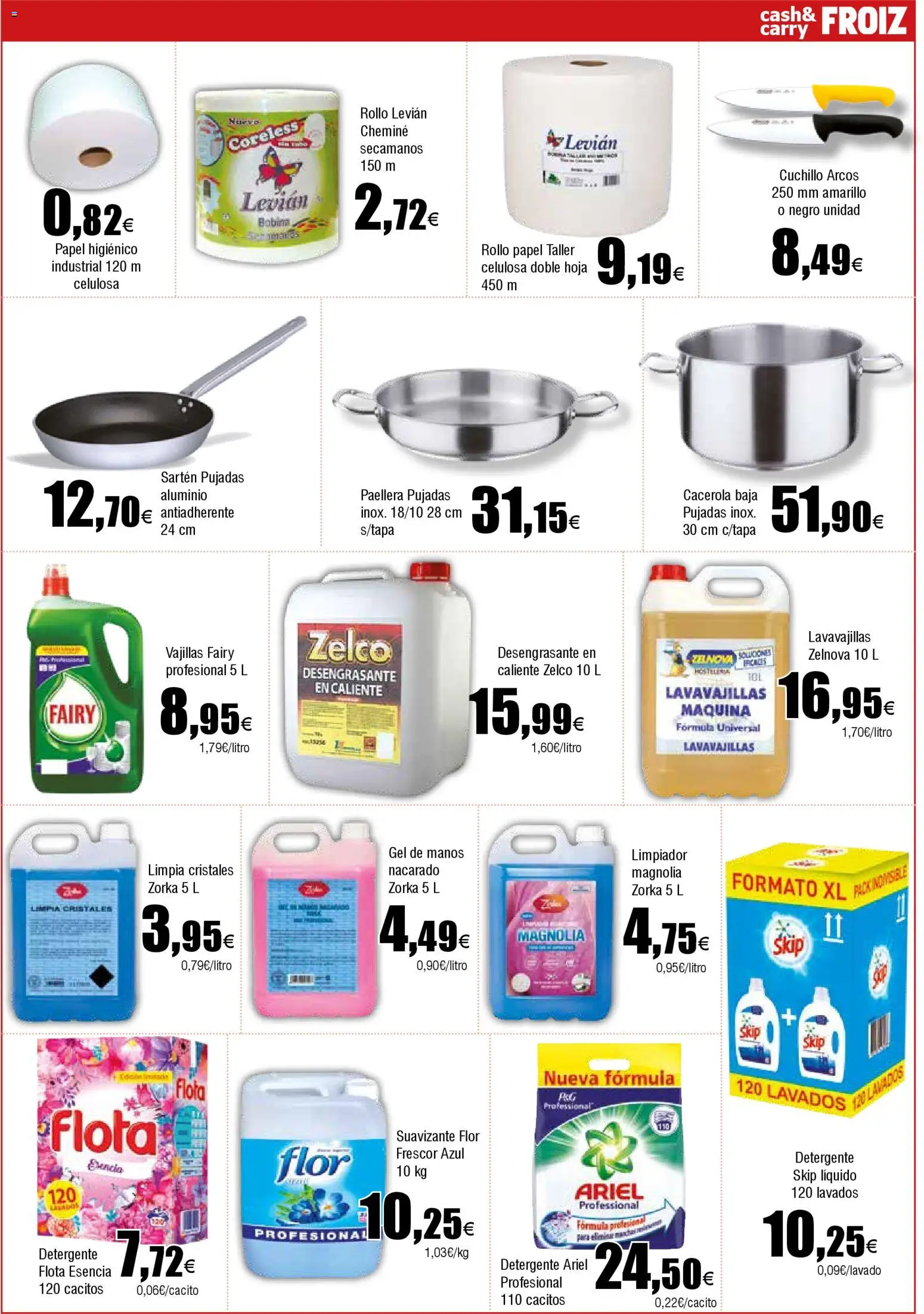 Froiz - Folleto Cash │ válido desde el 22.01.2026 | Página: 13 | Productos: Detergente, Papel higienico, Suavizante, Lavavajillas