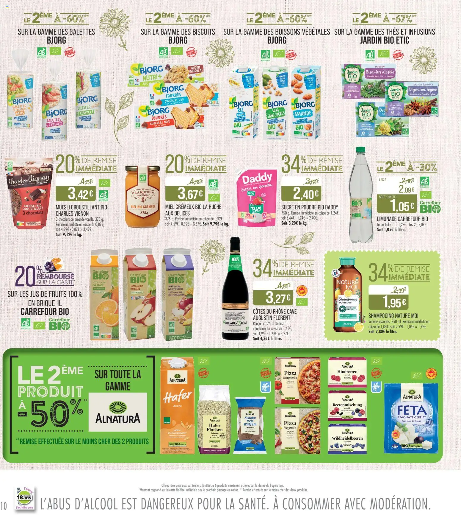 {H1} | Page: 10 | Produits: Amande, Limonade, Feta, Céréales