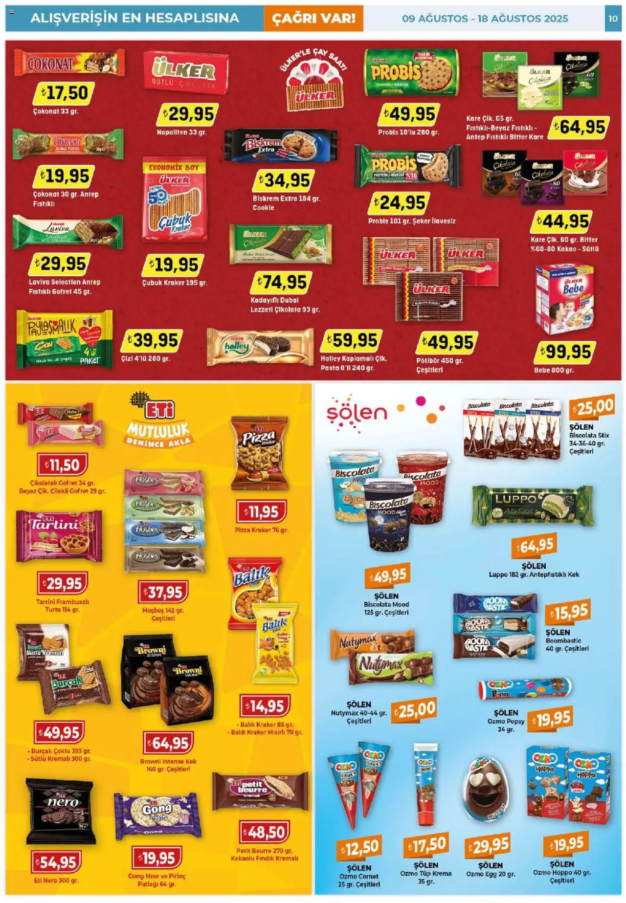 Çağrı Market Katalog - 09.08.2025 tarihinden itibaren geçerlidir | Sayfa: 10 | Ürünler: Pirinç, Fındık, Mısır, Bisküvi