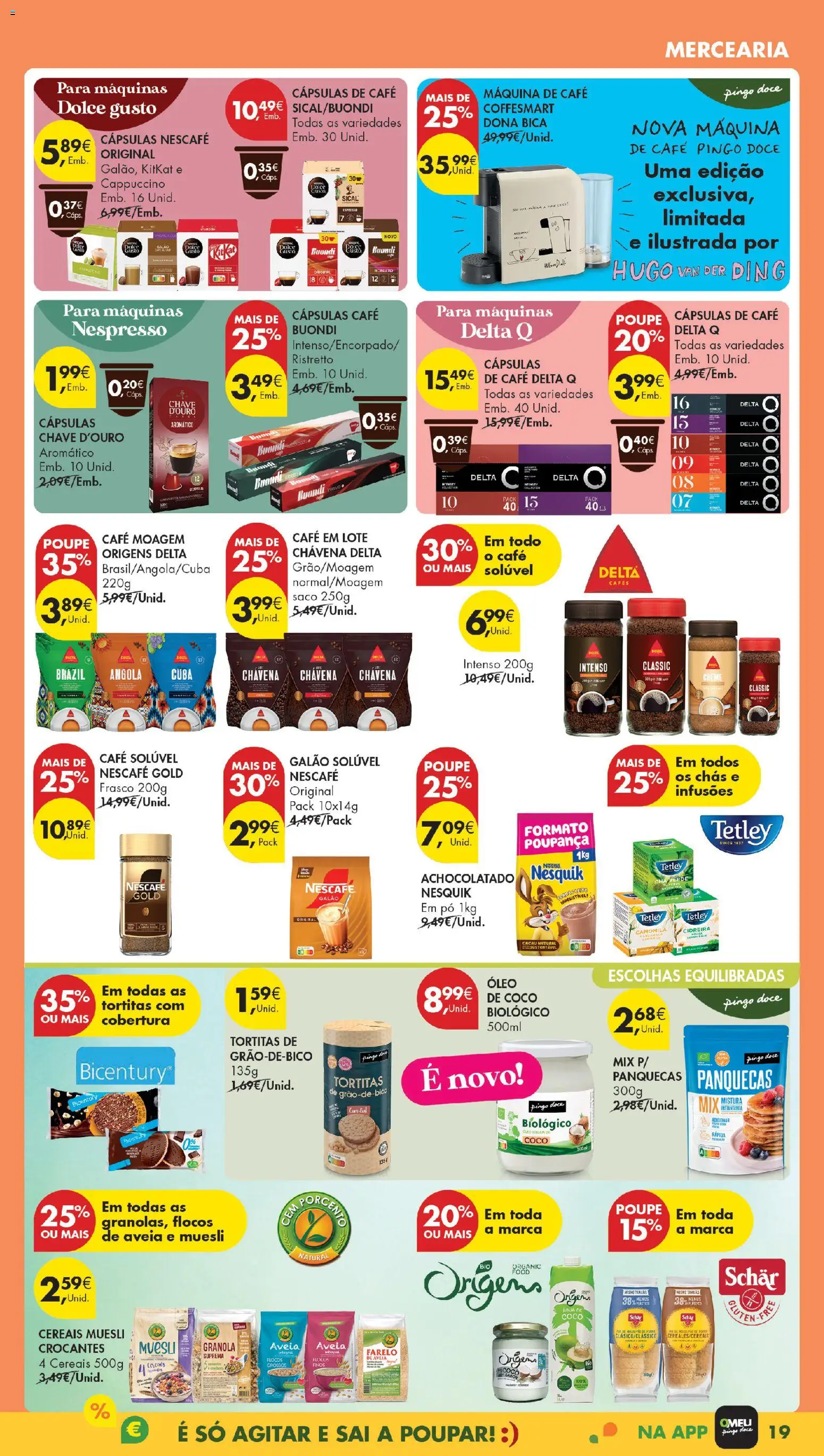 Pingo Doce Black Friday Madeira │ válido de 18.11.2025 | Página: 19 | Produtos: Máquina de café, Pó, Chás, Cereais