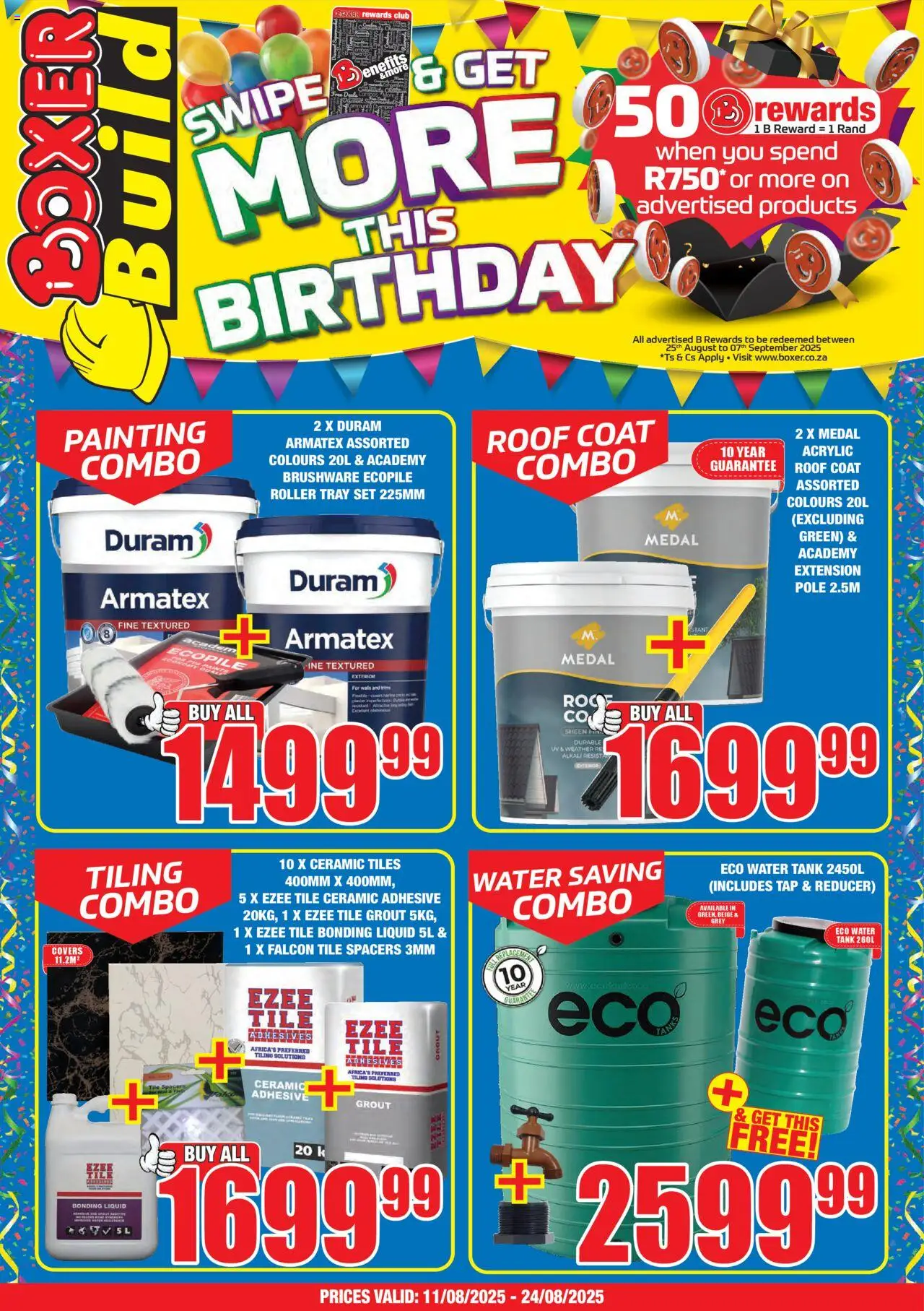 Boxer Eastern Cape - Build │ valid from 11.08.2025 | Page: 1 | Products: Coat, Tray, Adhesive, Water