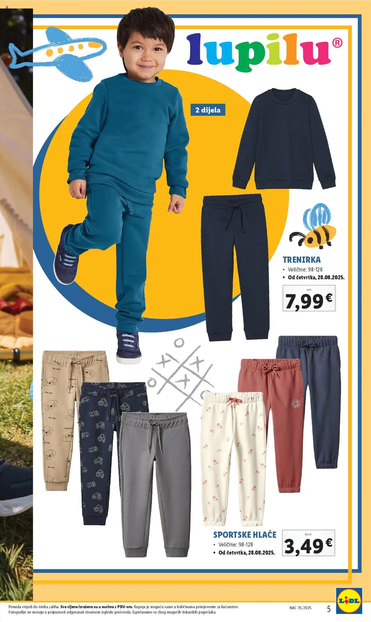 Lidl katalog | vrijedi od 01.08.2025 | Stranica: 5 | Proizvodi: Hlače, Trenirka