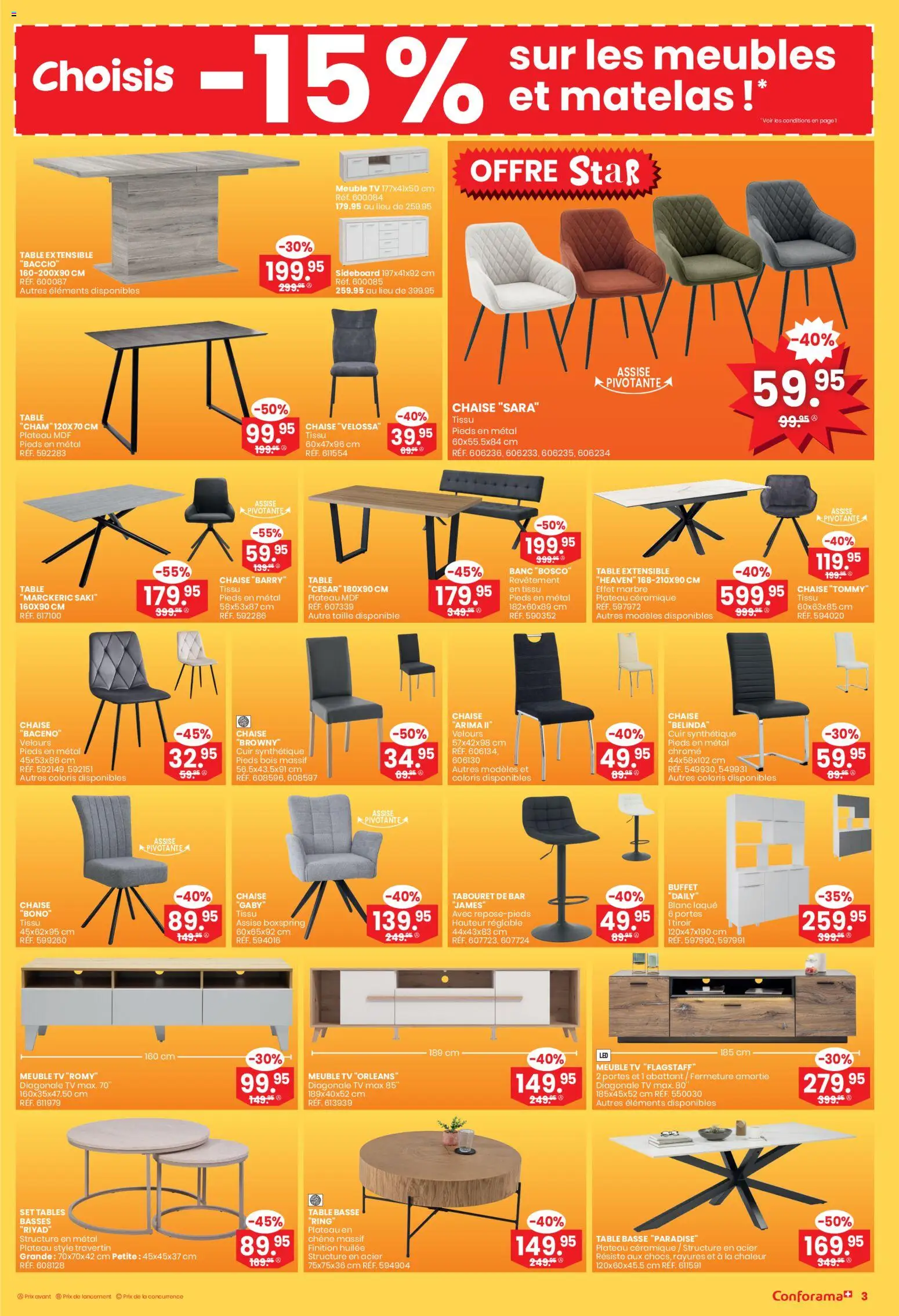 Conforama Aktionen FR – gültig ab 21.01.2026 | Seite: 3 | Produkte: TV, Sideboard