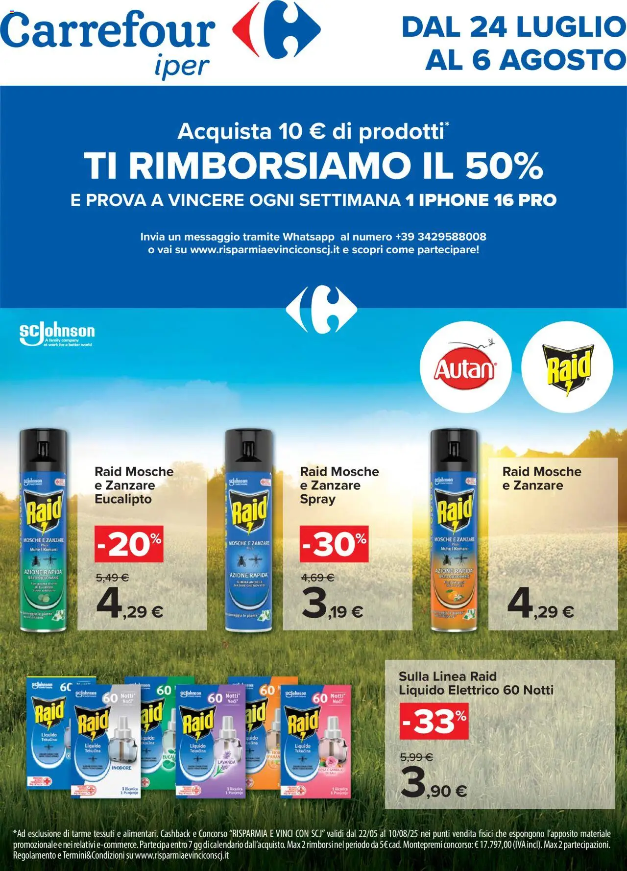 Volantino Carrefour del 24.07.2025 | Pagina: 1 | Prodotti: Iphone, Lavanda