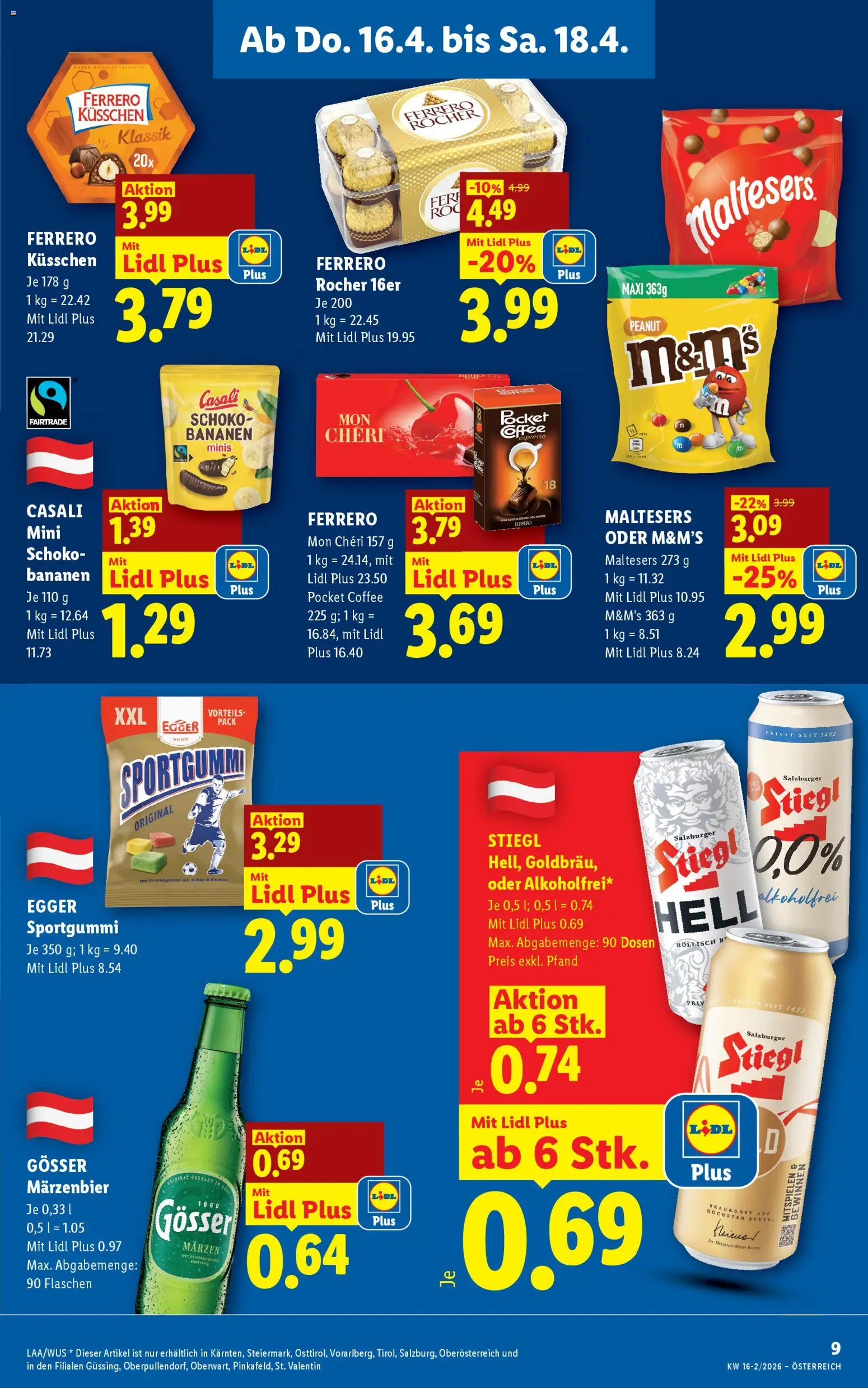 Lidl Flugblatt - Oberpullendorf, Güssing, Oberwart gültig ab 16.04.2026 | Seite: 11 | Produkte: Bananen