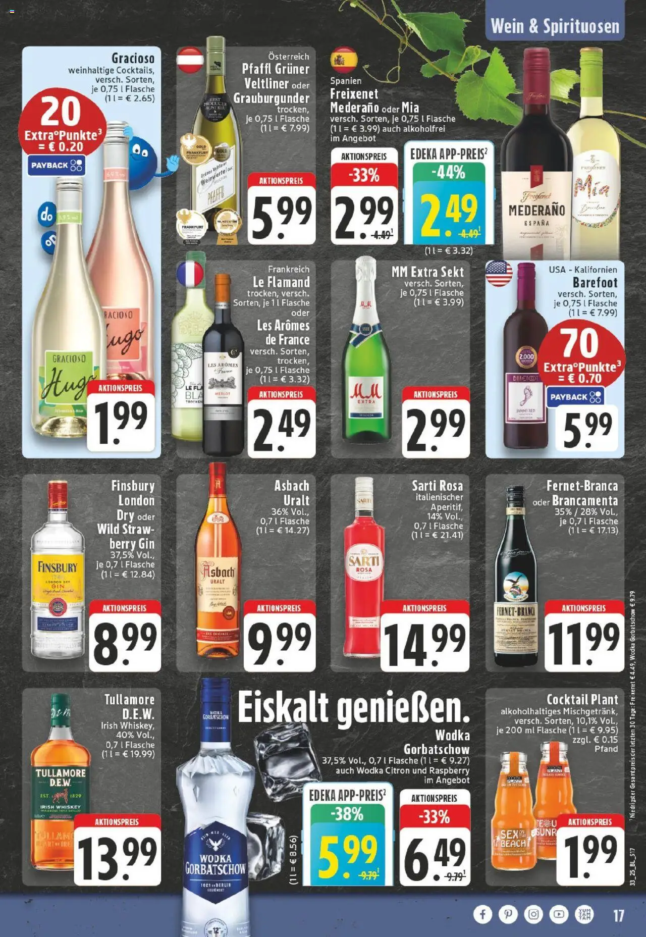 Edeka prospekt Krefeld	 - gültig ab dem 11.08.2025 | Seite: 17 | Produkte: Freixenet, Sekt, Vodka, Asbach