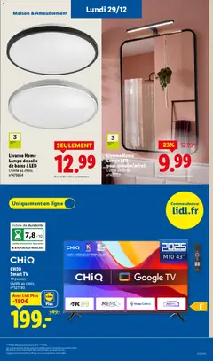 LIDL - Prévisualisation de Livarno Home Lampe LED pour armoire/miroir, L'unité au choix. valide à partir de 29.12.2025 | Page: 9 | Produits: lampe LED, Smart TV, Lampe