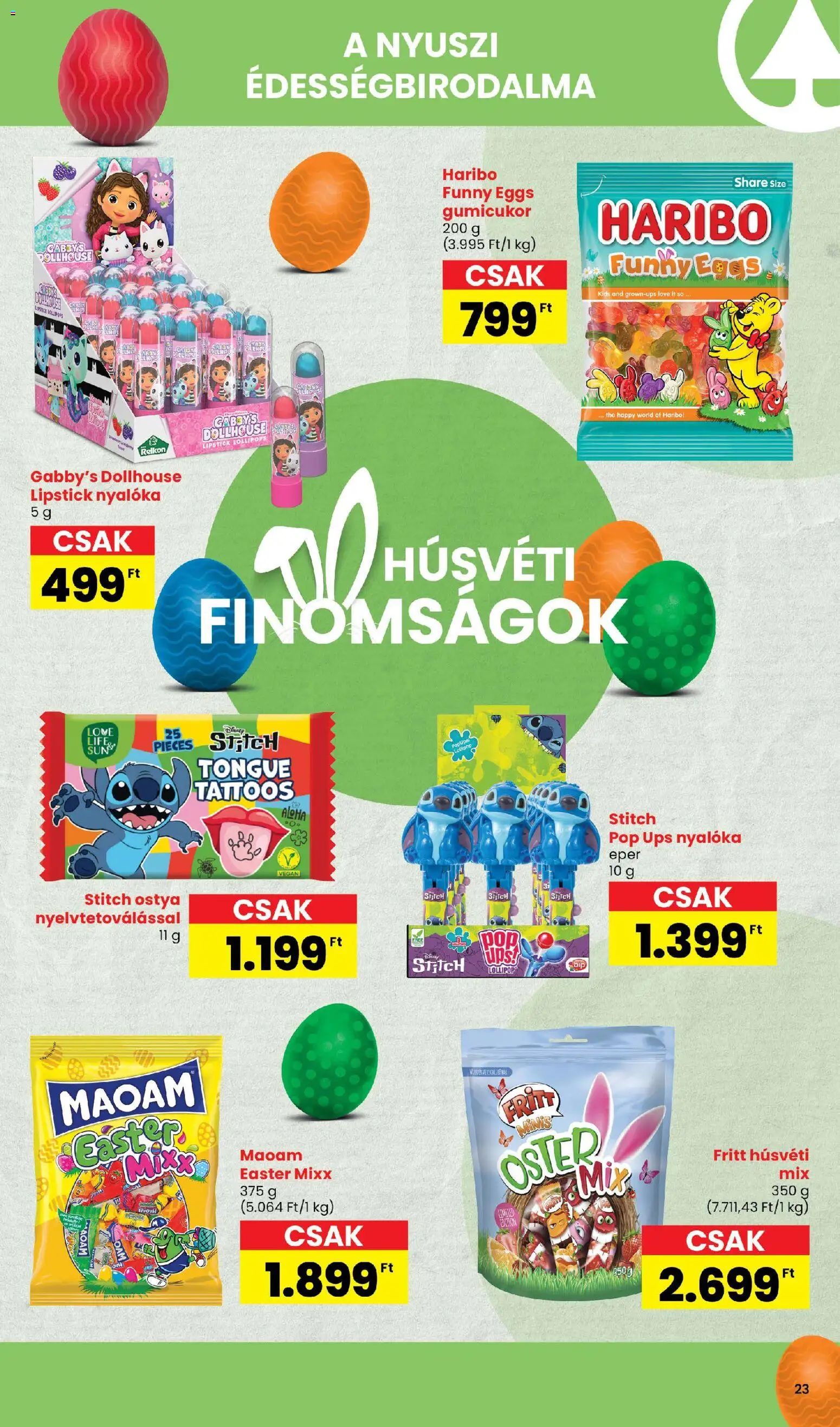 Spar akciós ujság - amely érvényes a következő dátumtól: 05.03.2026 | Oldal: 23 | Termékek: Gumicukor, Nyalóka, Eper, Só