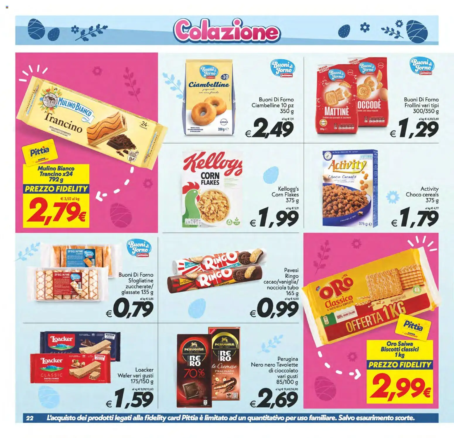 Volantino SuperConveniente del 27.03.2026 | Pagina: 22 | Prodotti: Cioccolato, Tubo, Forno, Frollini