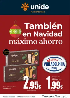 Vista previa Unide - También en Navidad máximo ahorro Alimentación Península válido desde el 04.12.2025