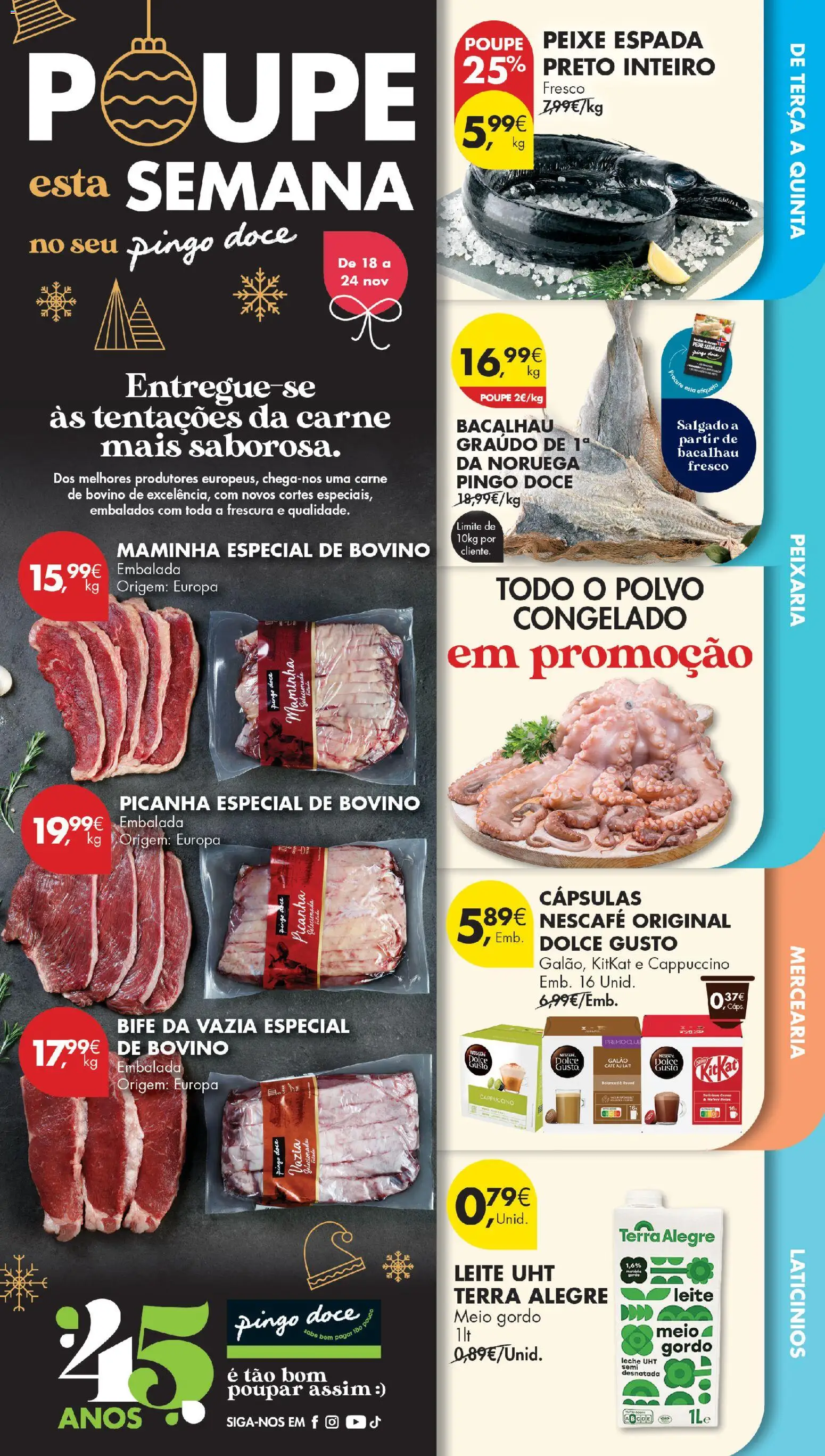 Pingo Doce Black Friday Madeira │ válido de 18.11.2025 | Página: 1 | Produtos: Polvo, Leite, Peixe, Dolce gusto