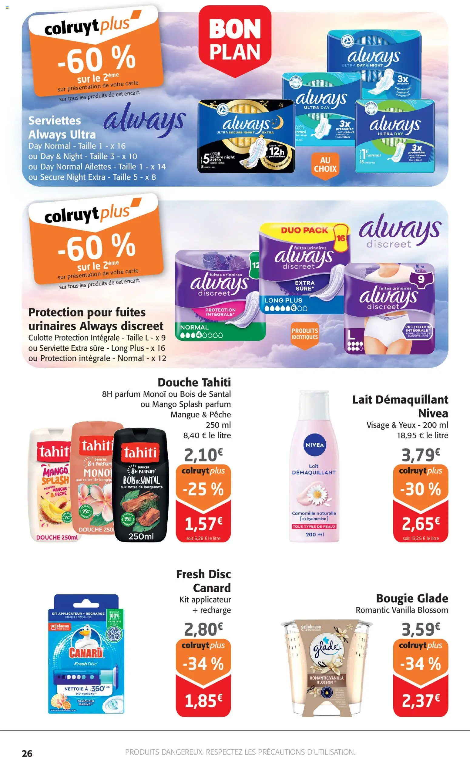 {H1} | Page: 26 | Produits: Mangue, Bergamote, Démaquillant, Lait