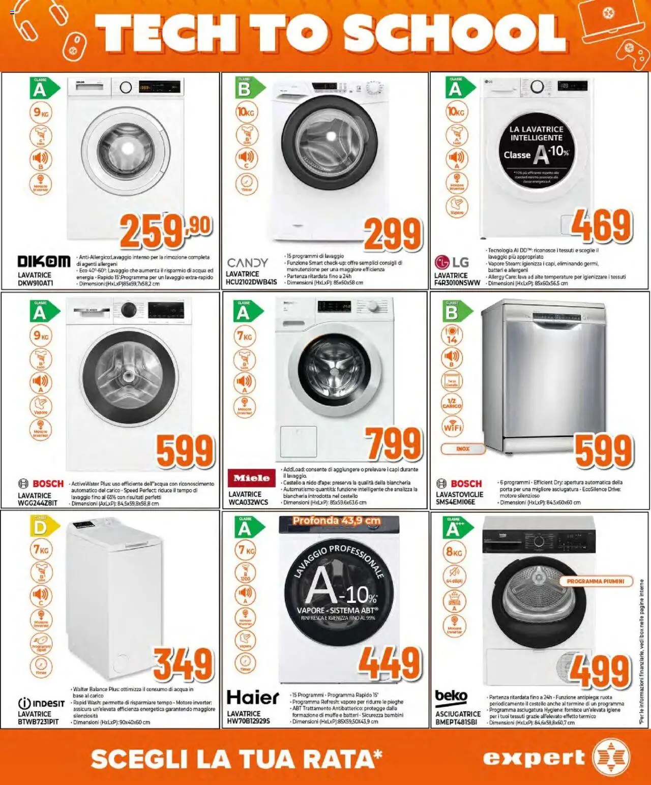 Volantino Expert del 06.09.2025 | Pagina: 28 | Prodotti: Acqua, Asciugatrice, Lavastoviglie, Miele