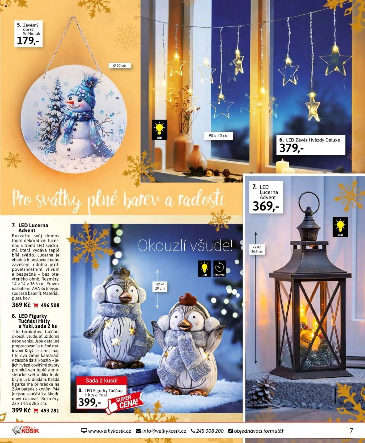 Velký Košík katalog listopad 2025 od 01.11.2025 | Strana: 7 | Produkty: Závěs, Lucerna, Obraz, LED