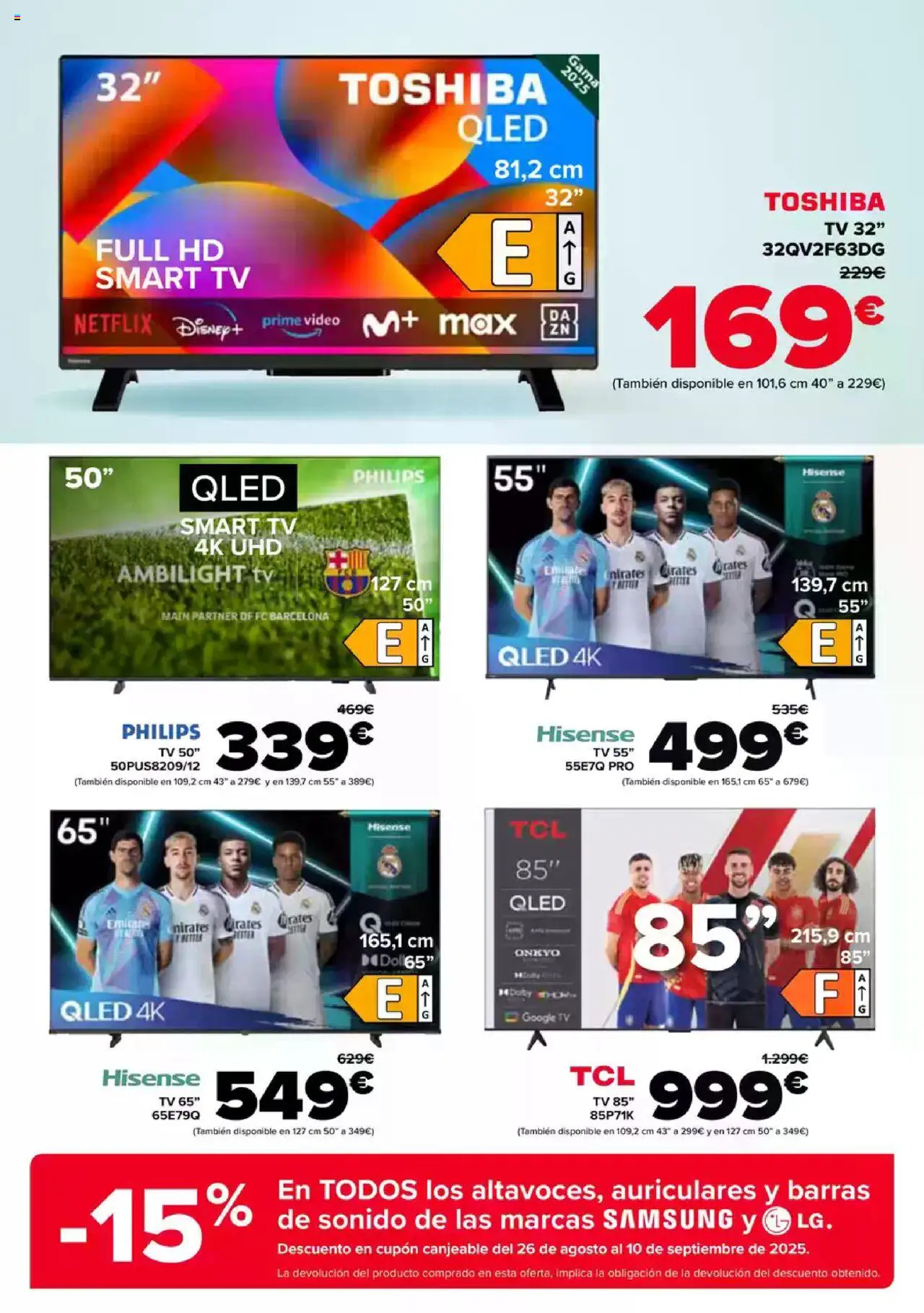 Carrefour folleto │ válido desde el 08.08.2025 | Página: 81 | Productos: Barras de sonido, Video, Auriculares