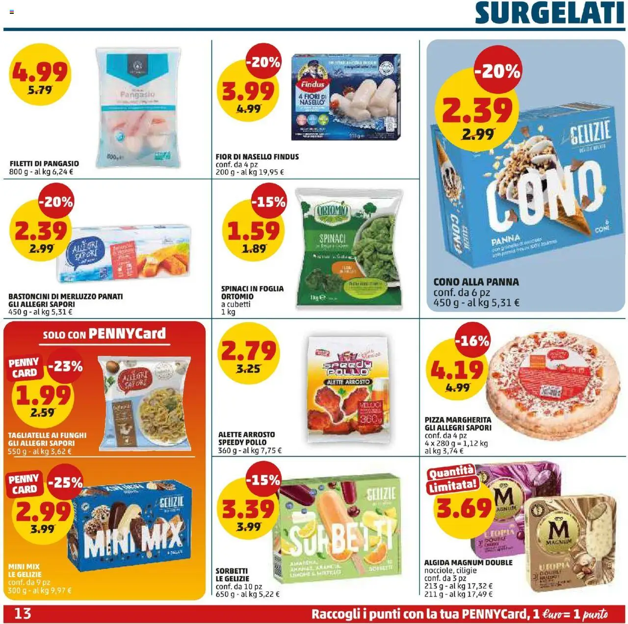 Volantino PENNY del 10.09.2025 | Pagina: 13 | Prodotti: Arrosto, Pollo, Tagliatelle, Nasello