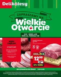 Pogląd oferty "Delikatesy Centrum Gazetka - Żary Otwarcie" - ważna od 02.10.2025