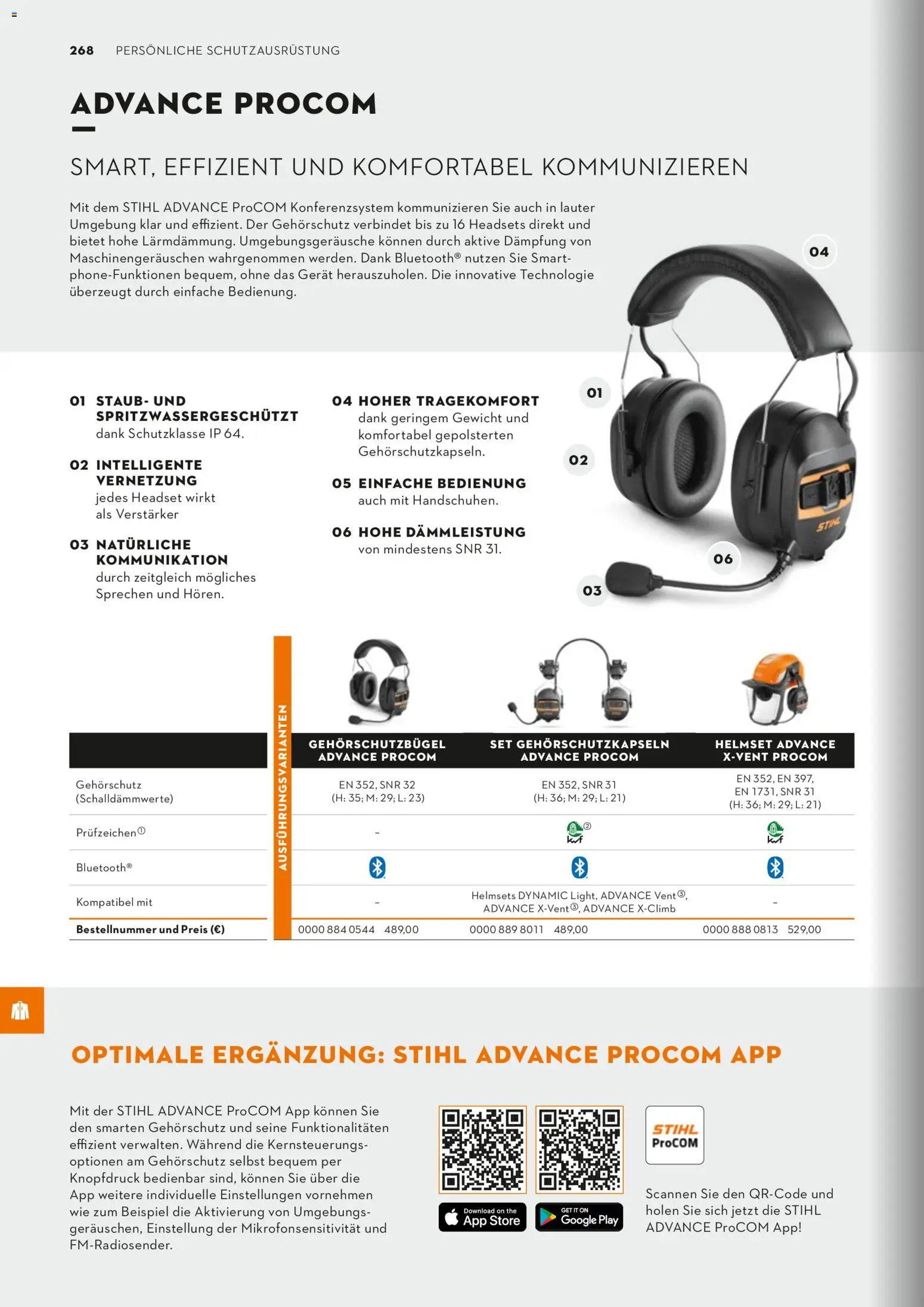 STIHL Katalog – gültig ab 01.01.2026 | Seite: 268 | Produkte: Gewicht, Verstärker, Headset