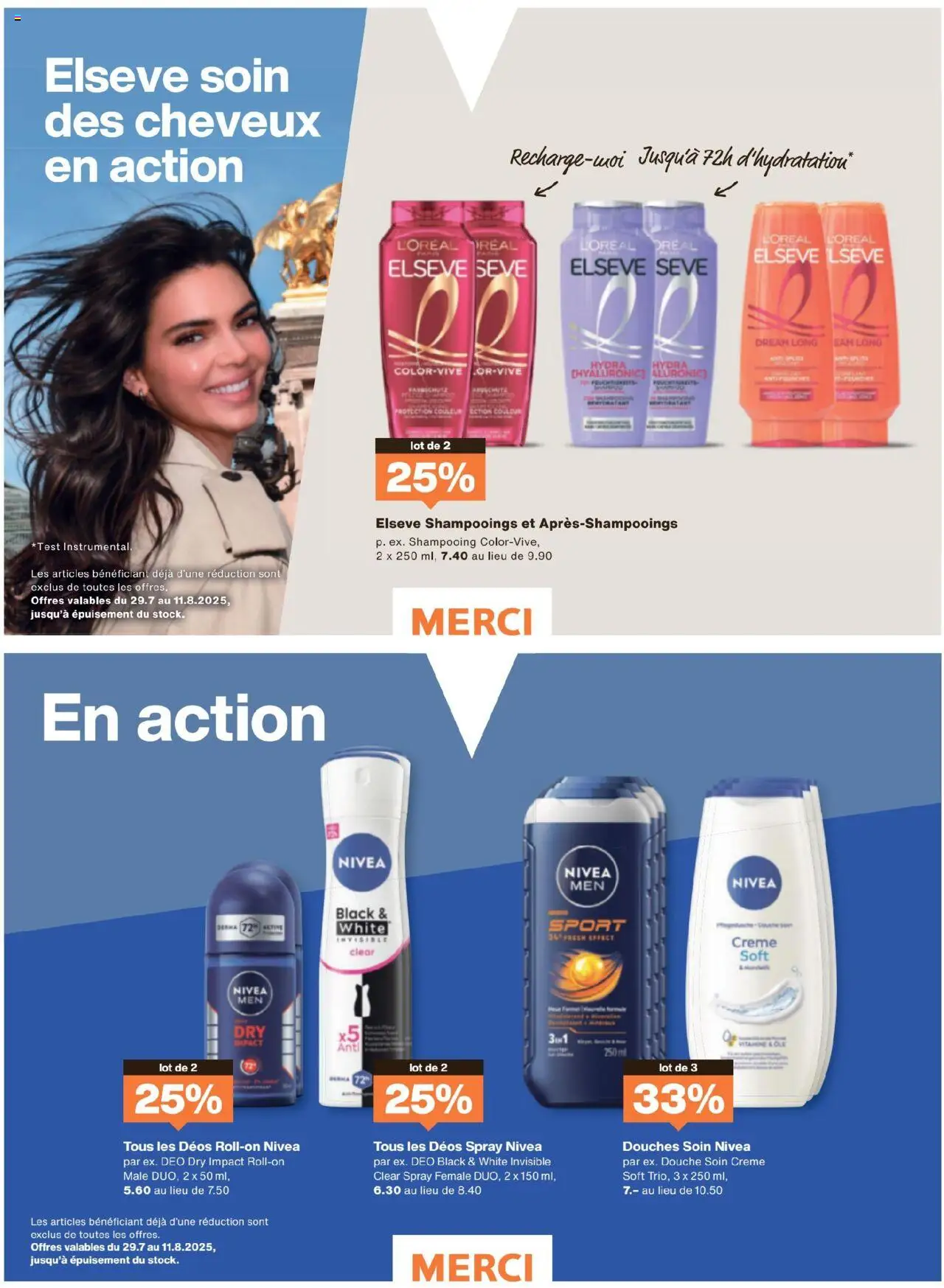 Migros - Magazin FR ab 28.07.2025 | Seite: 22 | Produkte: Shampoo, Conditioner, Deodorant, Shower Gel