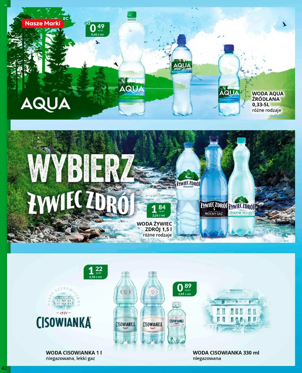 Eurocash Gazetka od 28.07.2025 | Strona: 42 | Produkty: Woda żywiec, Woda źródlana, Woda