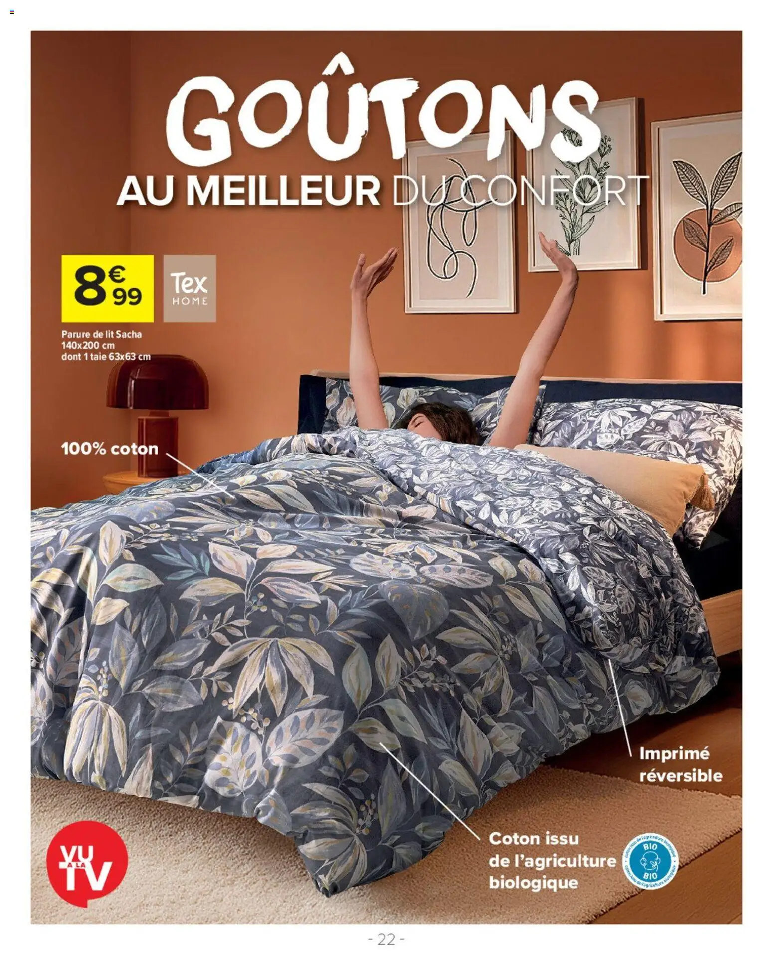 {H1} | Page: 22 | Produits: Coton, Parure de lit, Lit