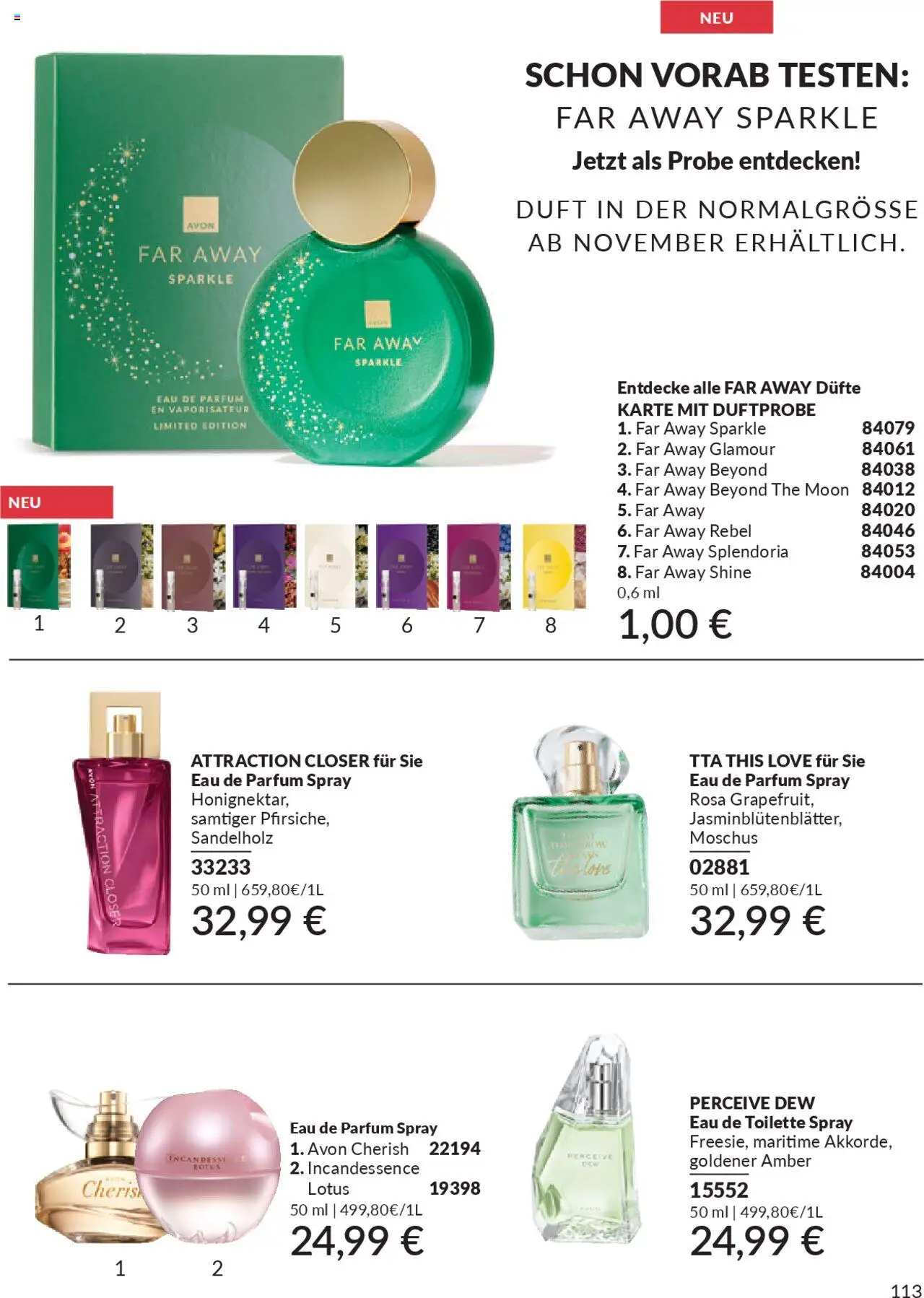AVON Katalog Oktober 2025 – gültig ab 01.10.2025 | Seite: 115 | Produkte: Toilette, Duft, Eau de Toilette, Eau de Parfum