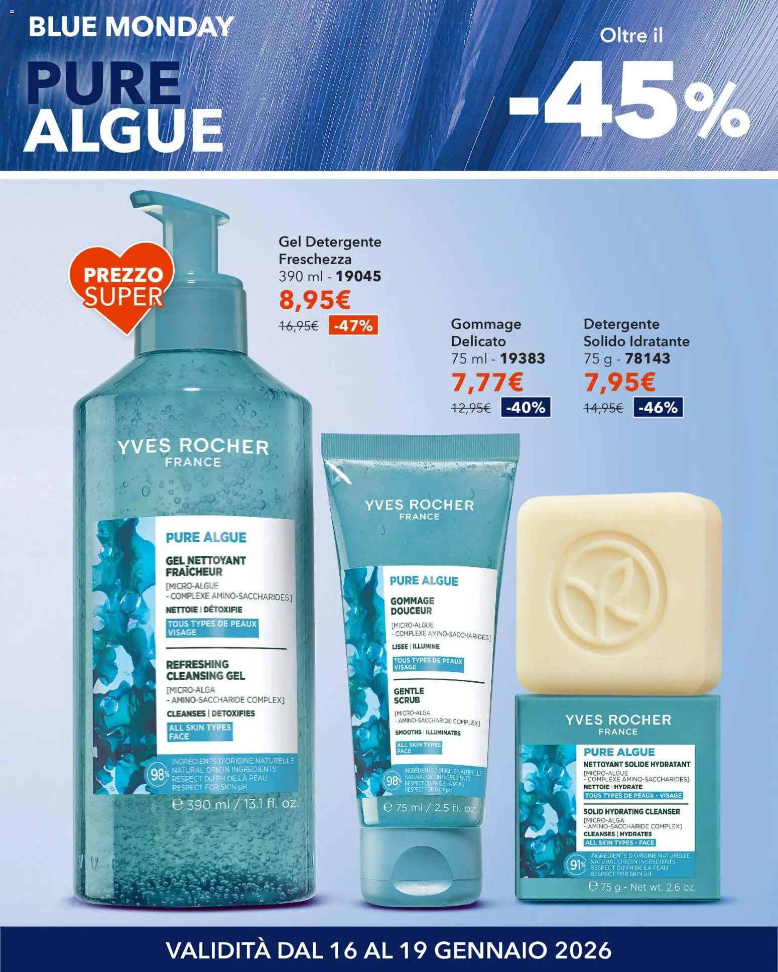 Volantino Yves Rocher del 16.01.2026 | Pagina: 4 | Prodotti: Detergente, Scrub