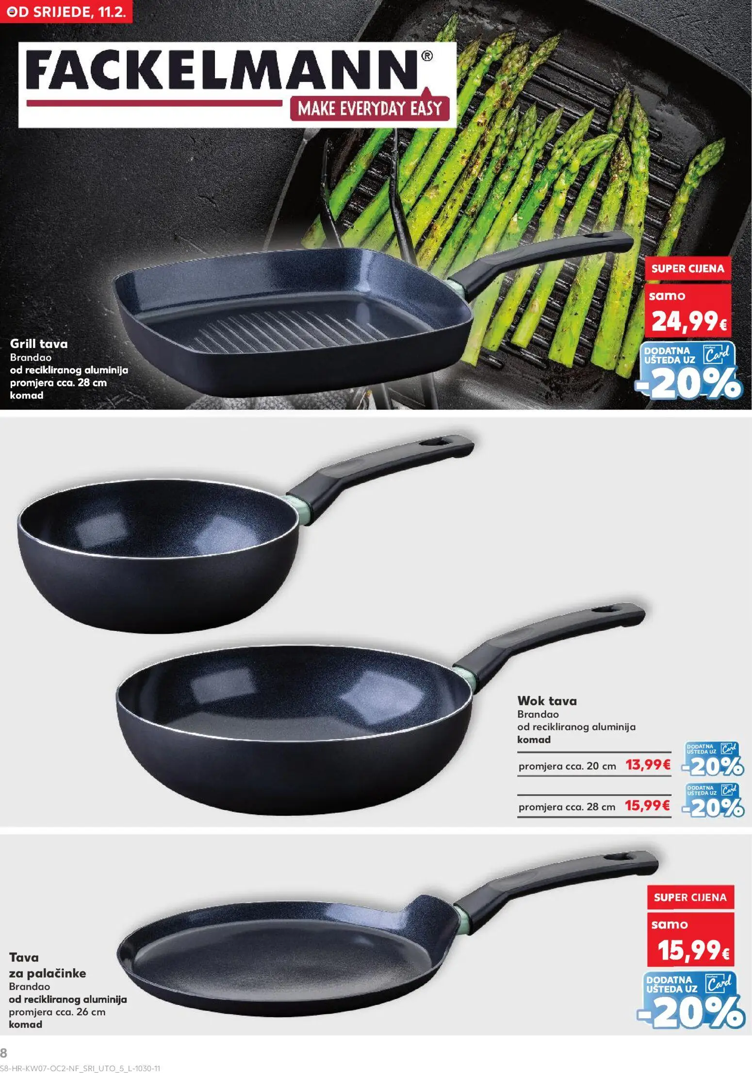 Kaufland katalog | vrijedi od 11.02.2026 | Stranica: 8 | Proizvodi: Grill tava, Pan, Tava