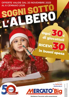 Anteprima del volantino Mercatò Sogni sotto l'albero catalogo valido a partire dal 20.11.2025