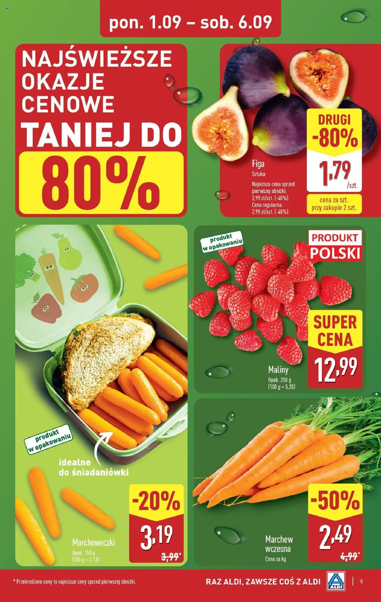 Aldi Gazetka - Okazje na weekend od 04.09.2025 | Strona: 9 | Produkty: Maliny