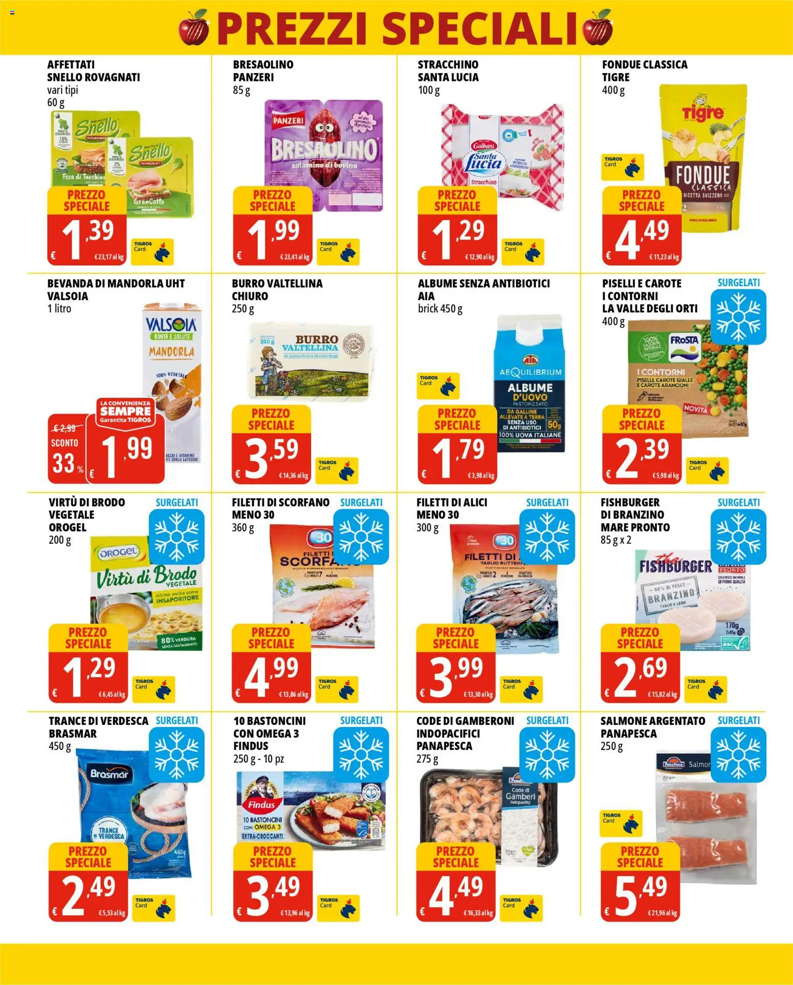 Volantino Tigros del 26.11.2025 | Pagina: 2 | Prodotti: Bovino, Uova, Centrifuga, Tacchino