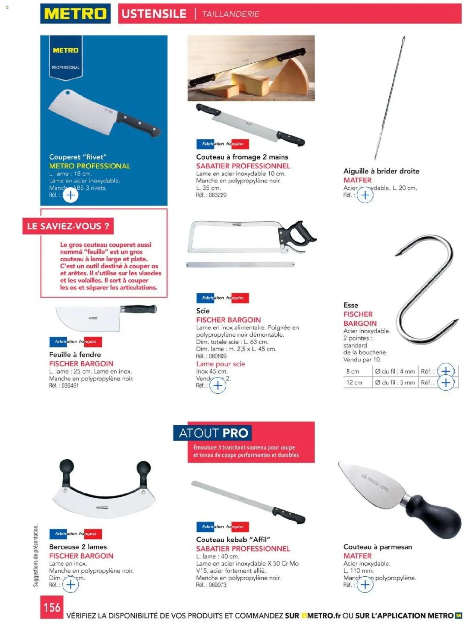 {H1} | Page: 156 | Produits: Couteau, Parmesan, Fromage