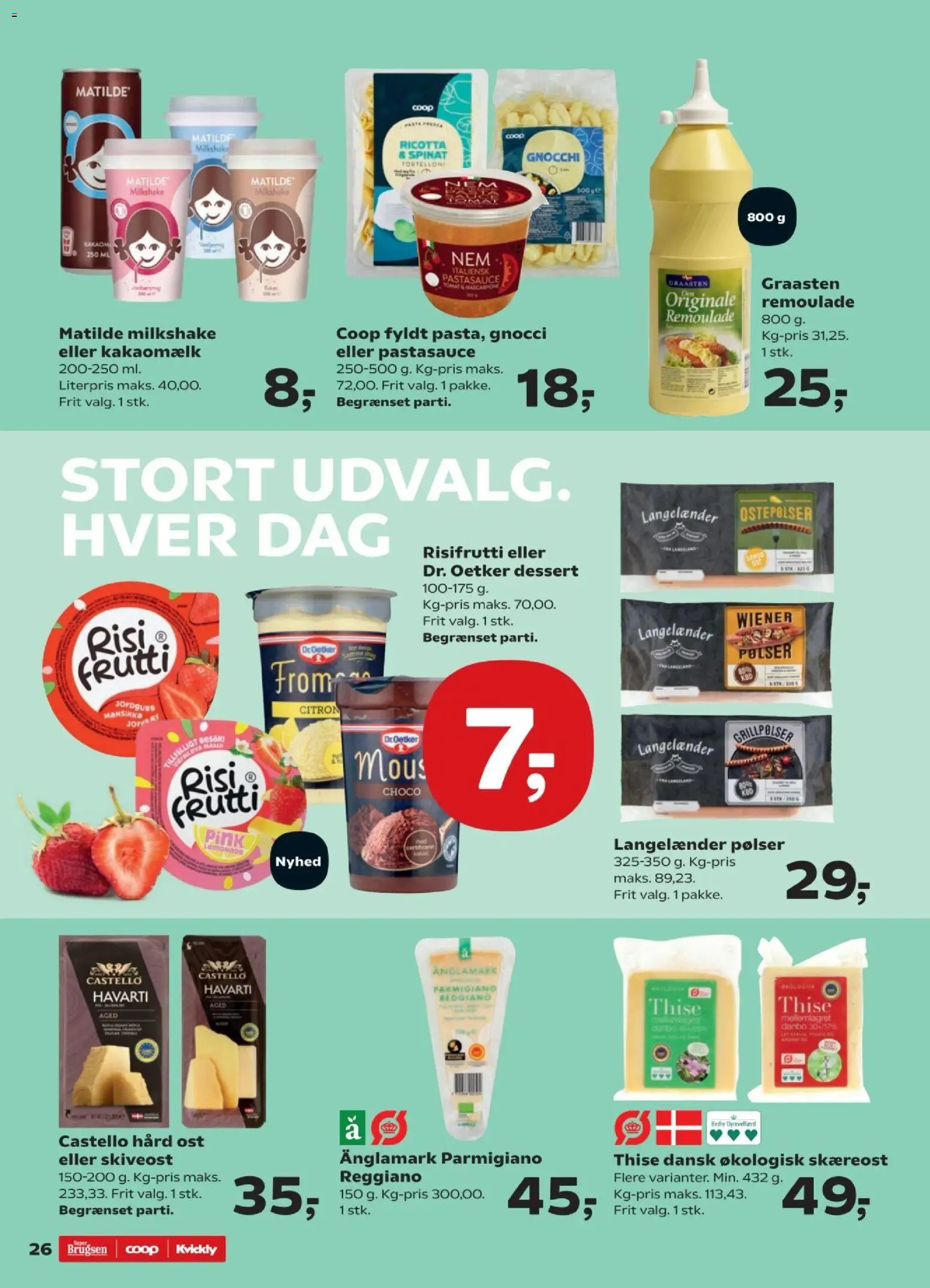 Super Brugsen tilbudsavis – gyldig fra 06.02.2026 | Side: 27 | Produkter: Ost, Pasta, Kakaomælk, Remoulade