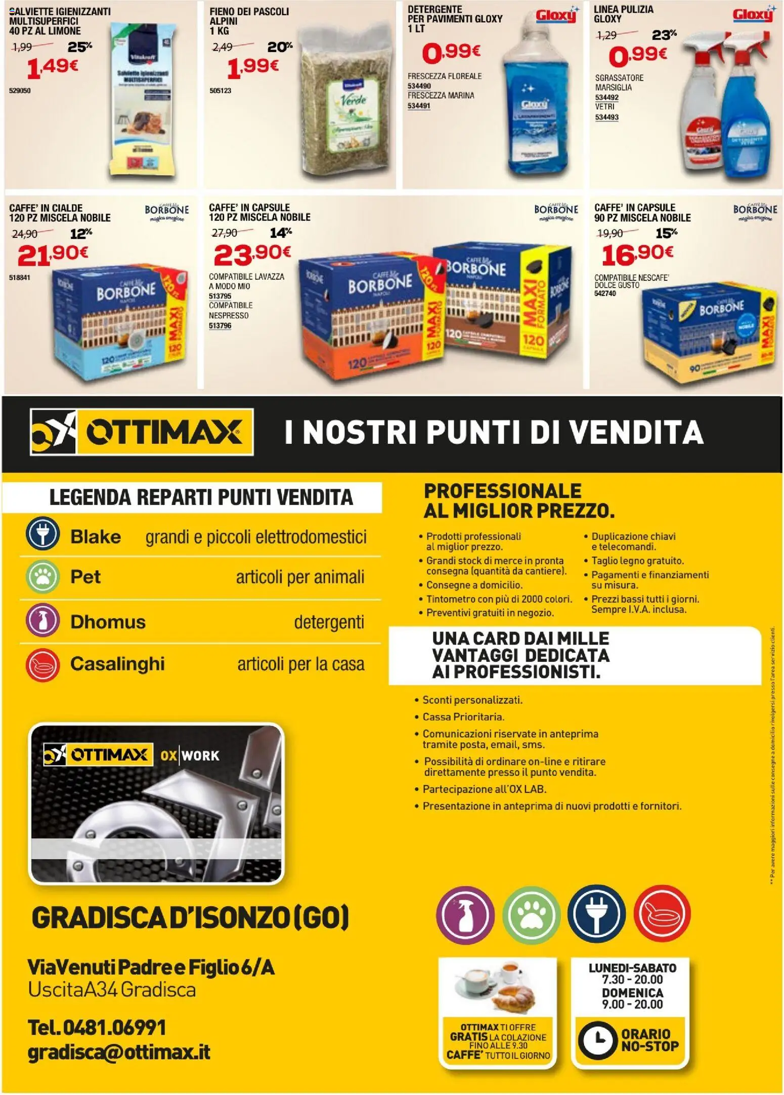 Volantino Ottimax del 05.03.2026 | Pagina: 16 | Prodotti: Salviette igienizzanti, Detergente, Sgrassatore, Limone