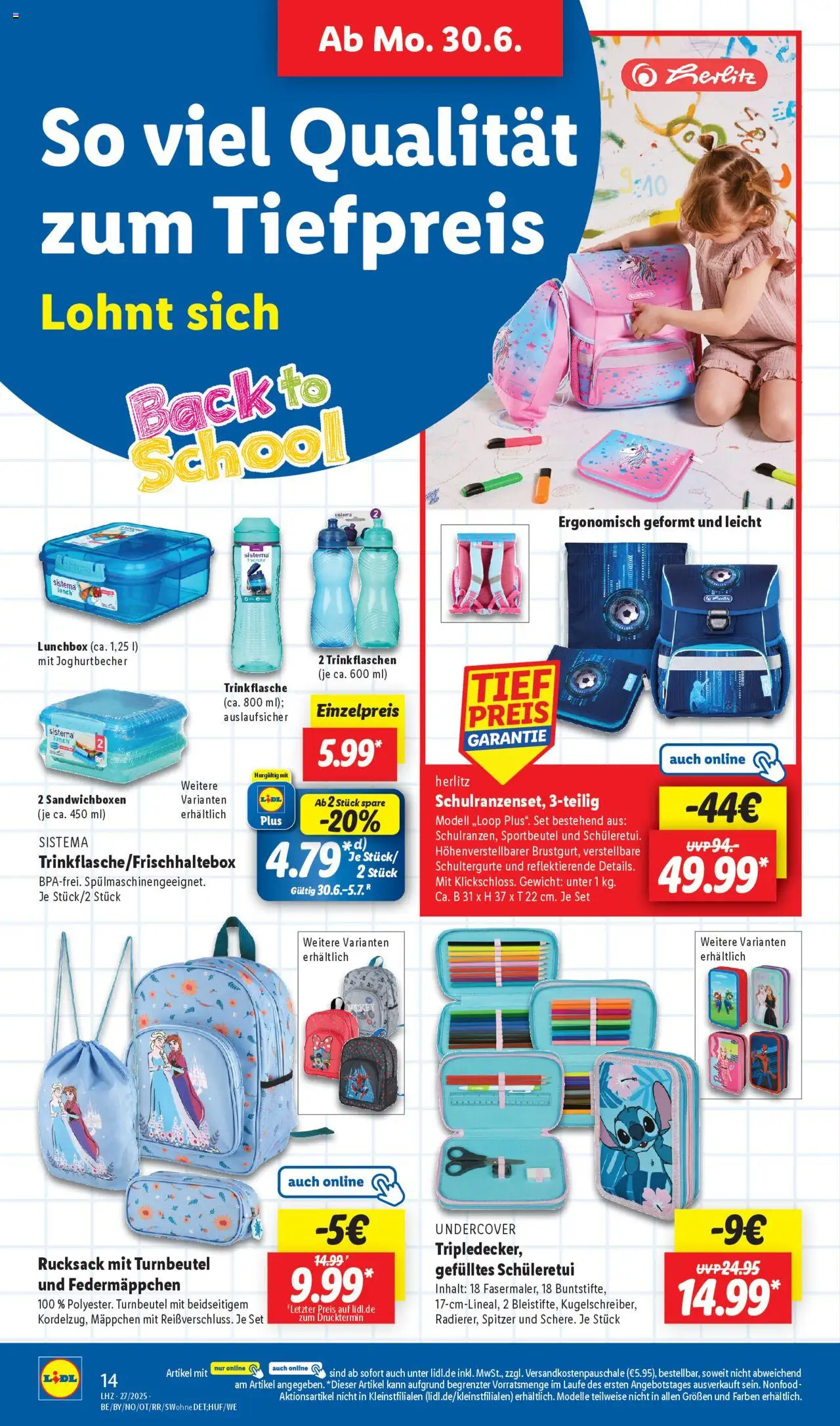 Lidl - Hamburg, Bremen - gültig ab dem 30.06.2025 | Seite: 2 | Produkte: Gewicht, Box, Rucksack