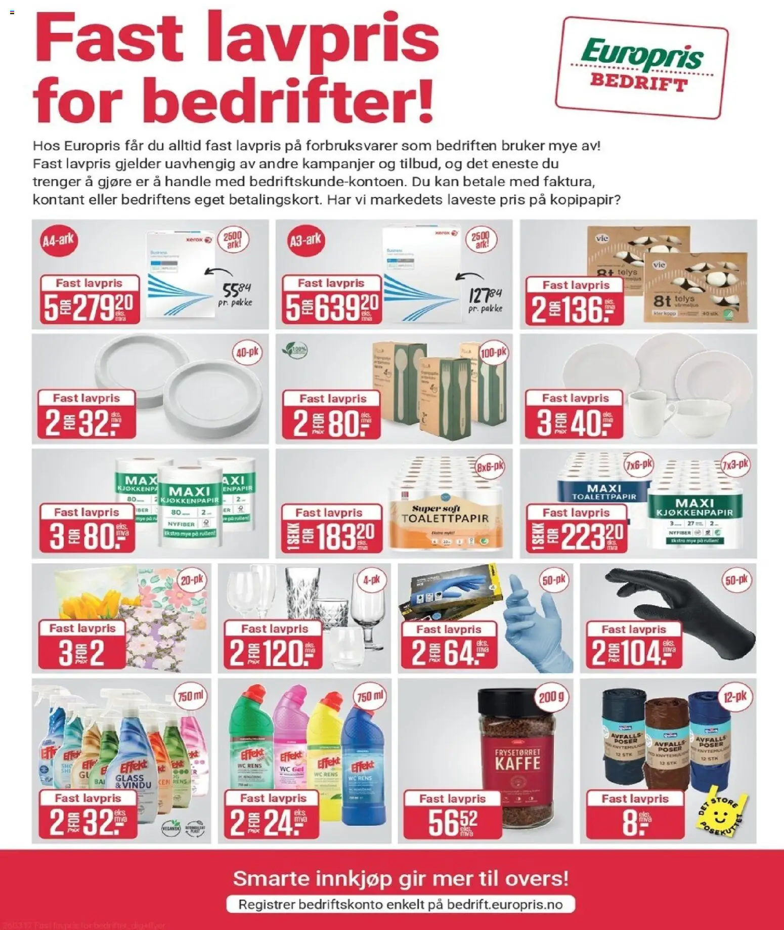 {H1} | Side: 13 | Produkter: Toalettpapir, Kaffe, WC rens, Glass