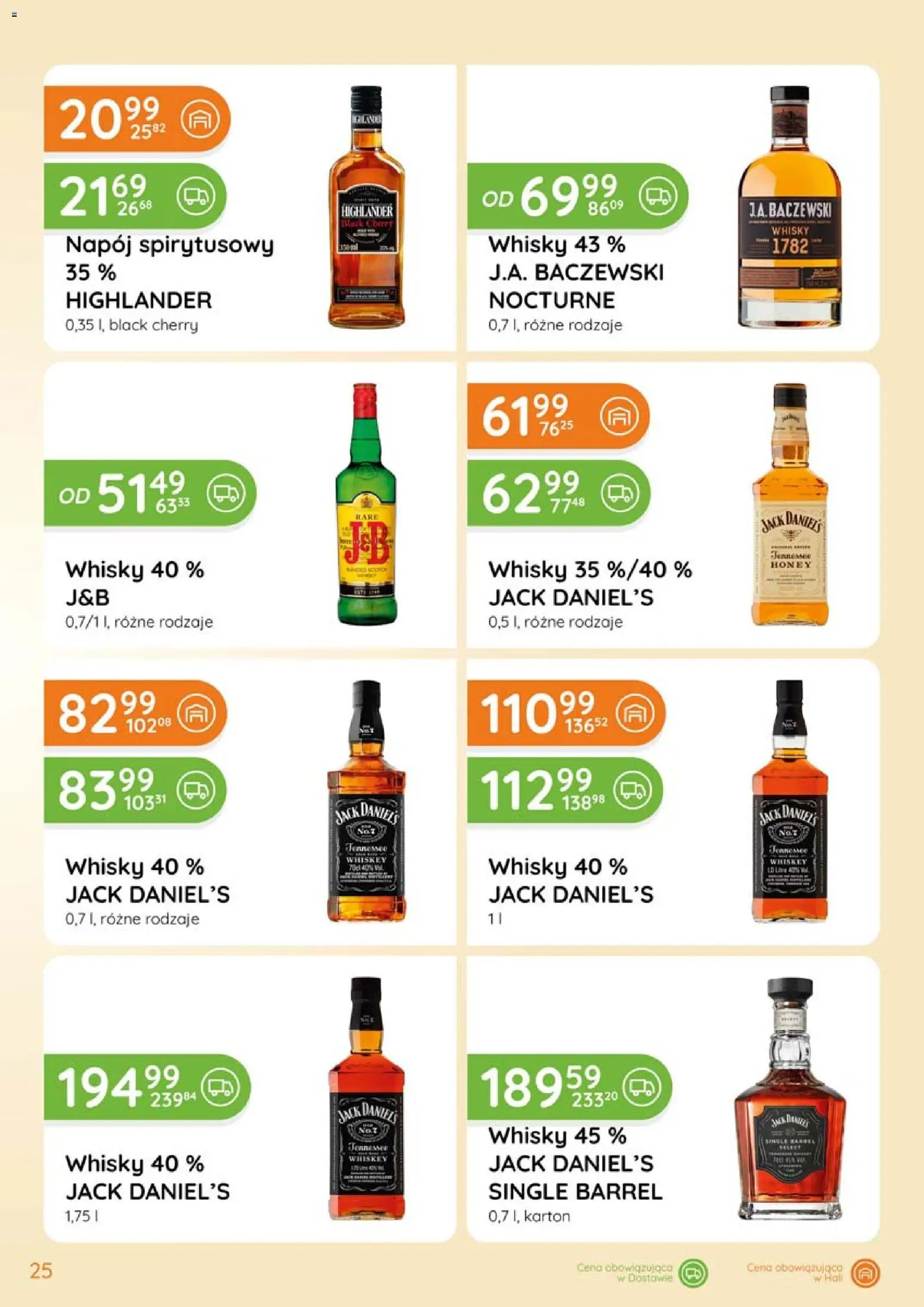 Eurocash Gazetka - Katalog Alkoholowy od 01.02.2026 | Strona: 25 | Produkty: Jack Daniel's, Whisky