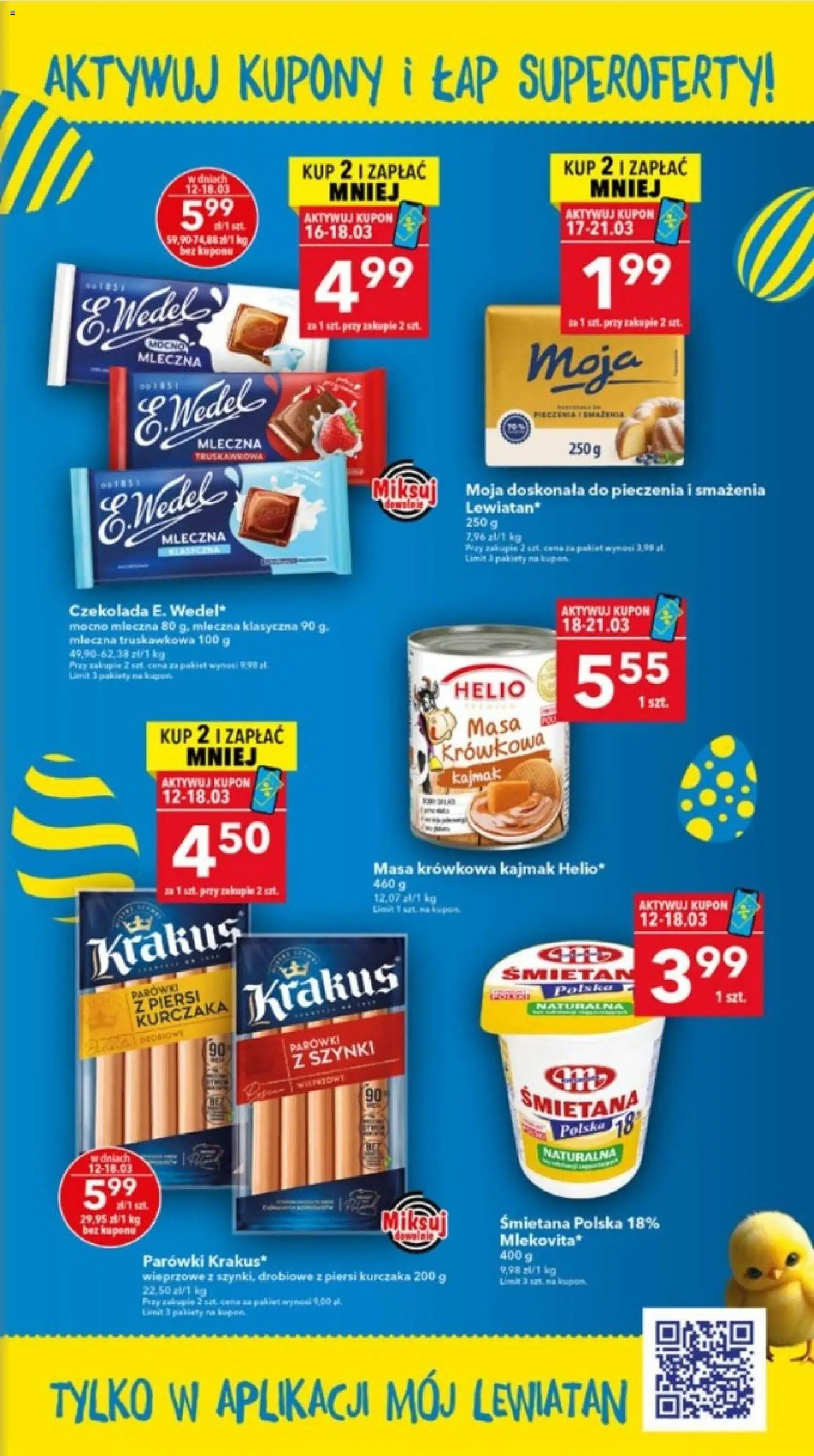 Lewiatan gazetka - Ostrów Wielkopolski od 12.03.2026 | Strona: 3 | Produkty: Piersi, Parówki z szynki, Parówki, Śmietana